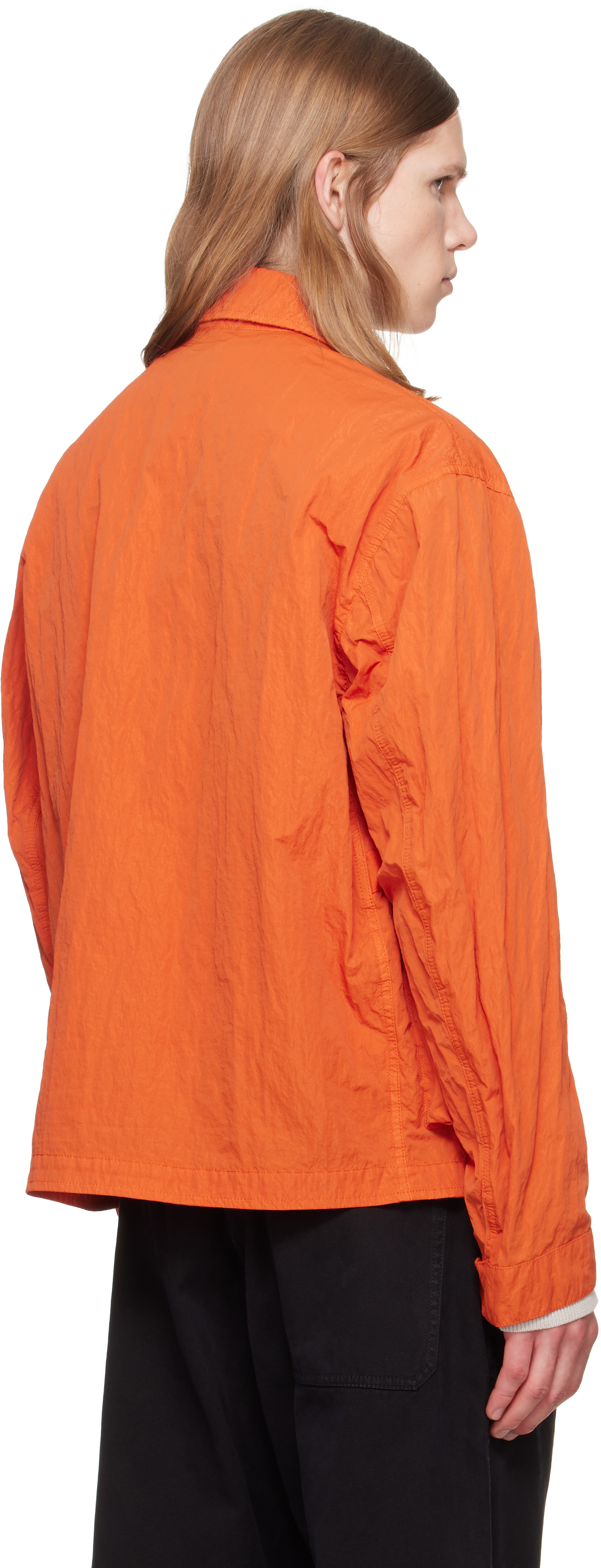 Stone Island: オレンジ Q100009 Warp Rip Nylon T-C ジャケット