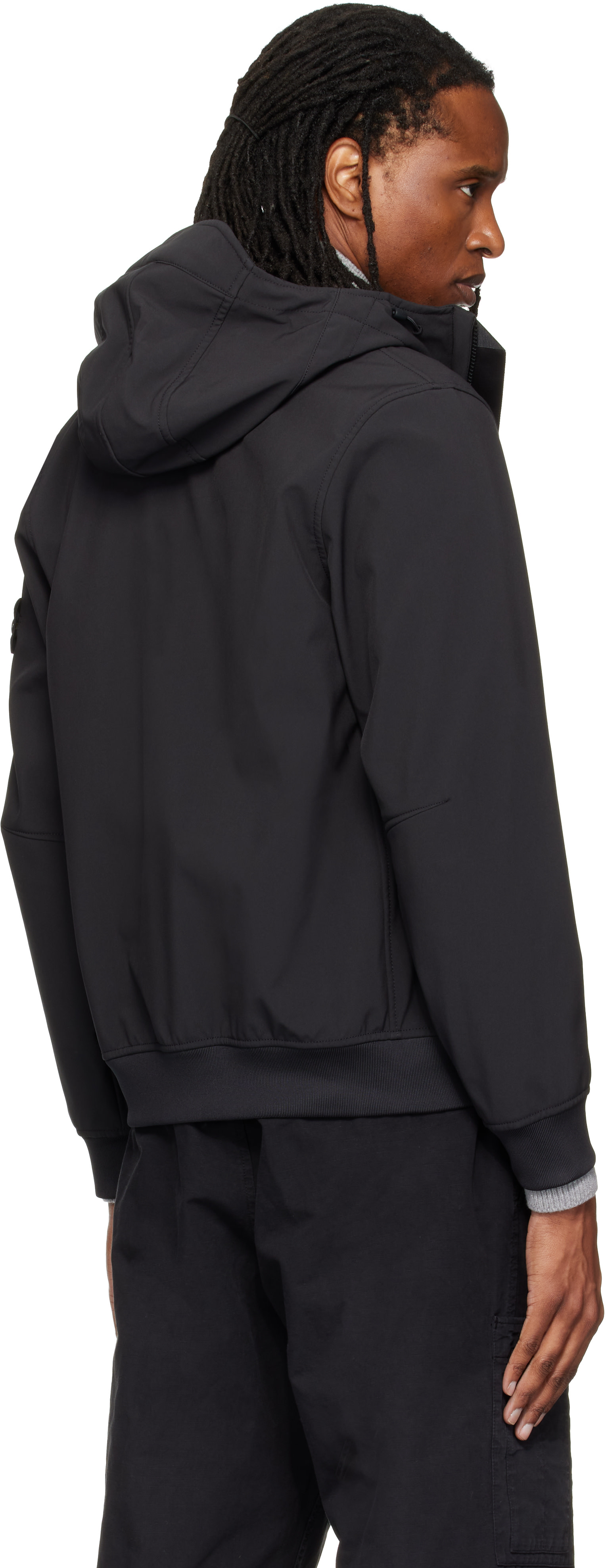 Stone Island - Black Q100004 Soft Shell-R_E.DYE Technology Jacket