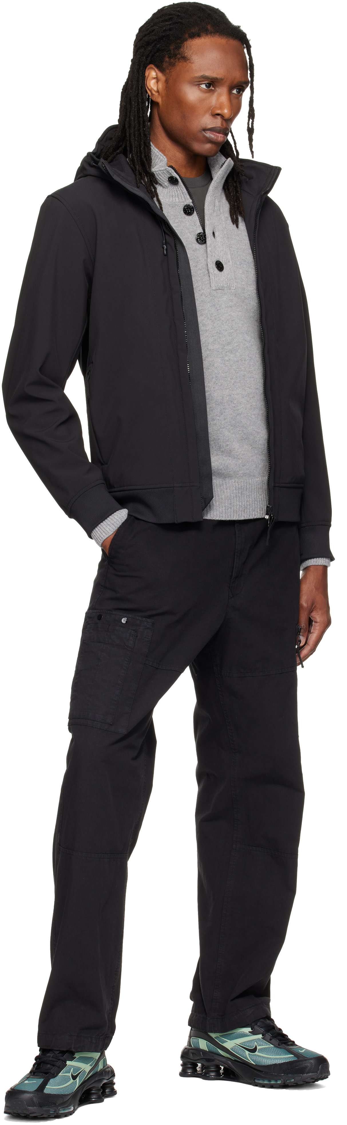 Stone Island - Black Q100004 Soft Shell-R_E.DYE Technology Jacket