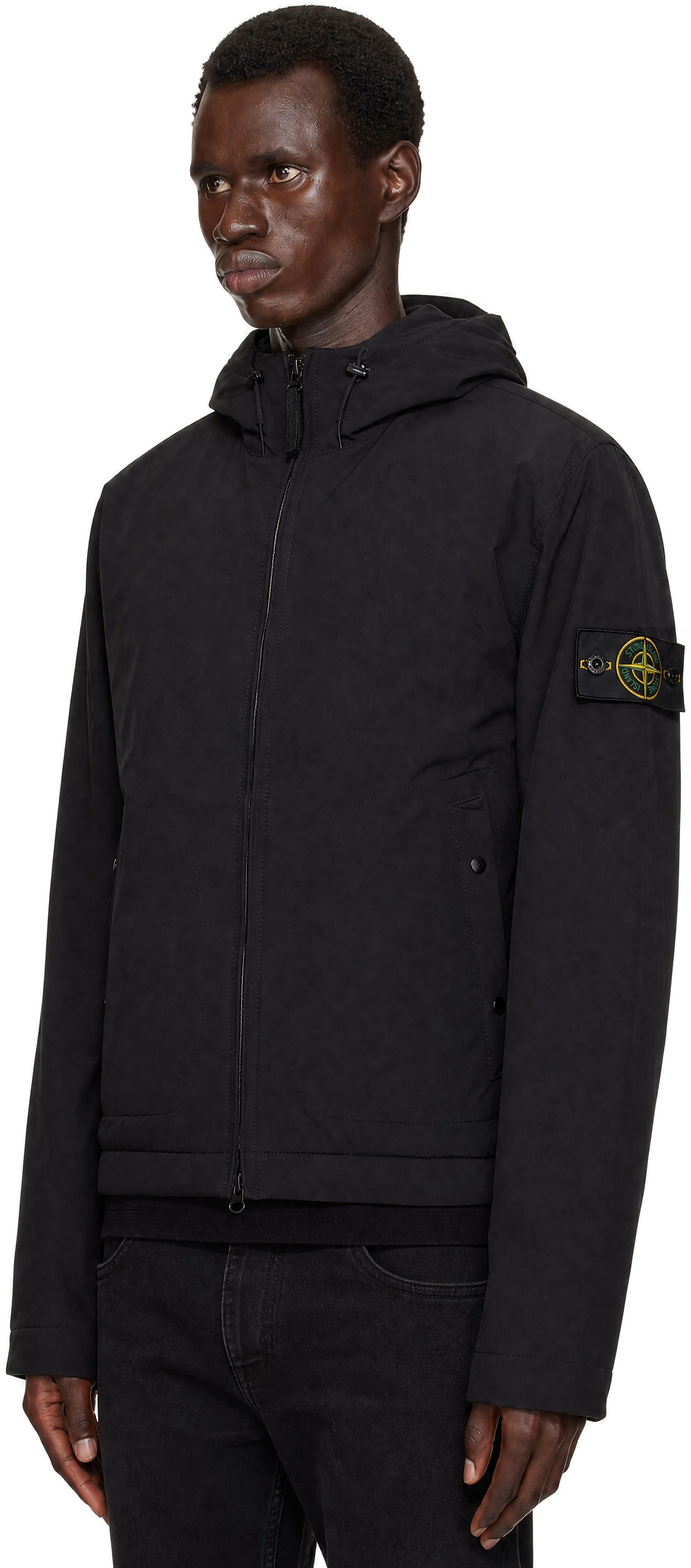 Stone Island - Black 4100108 Soft Shell Short Parka Jacket