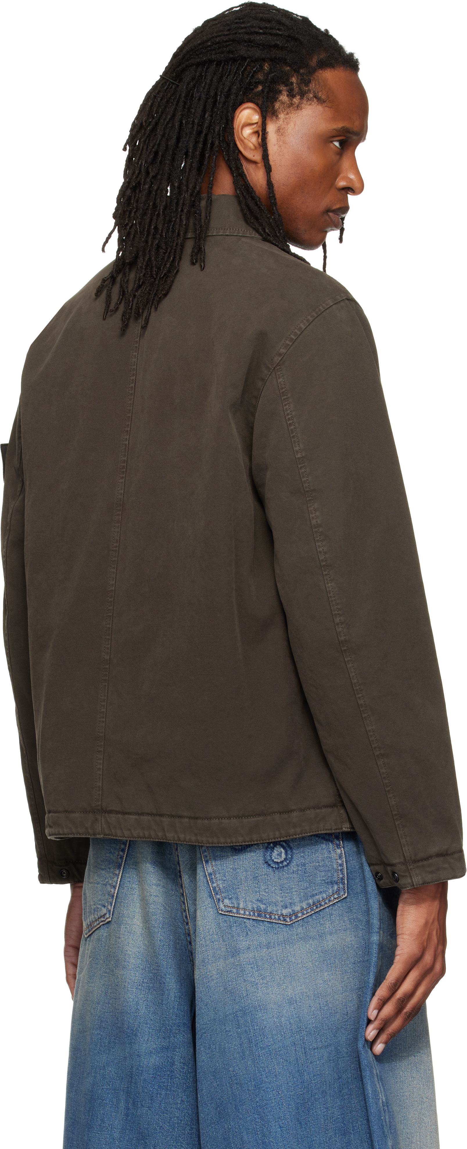 Stone Island: グレー 4100048 Organic Panama Cotton ジャケット