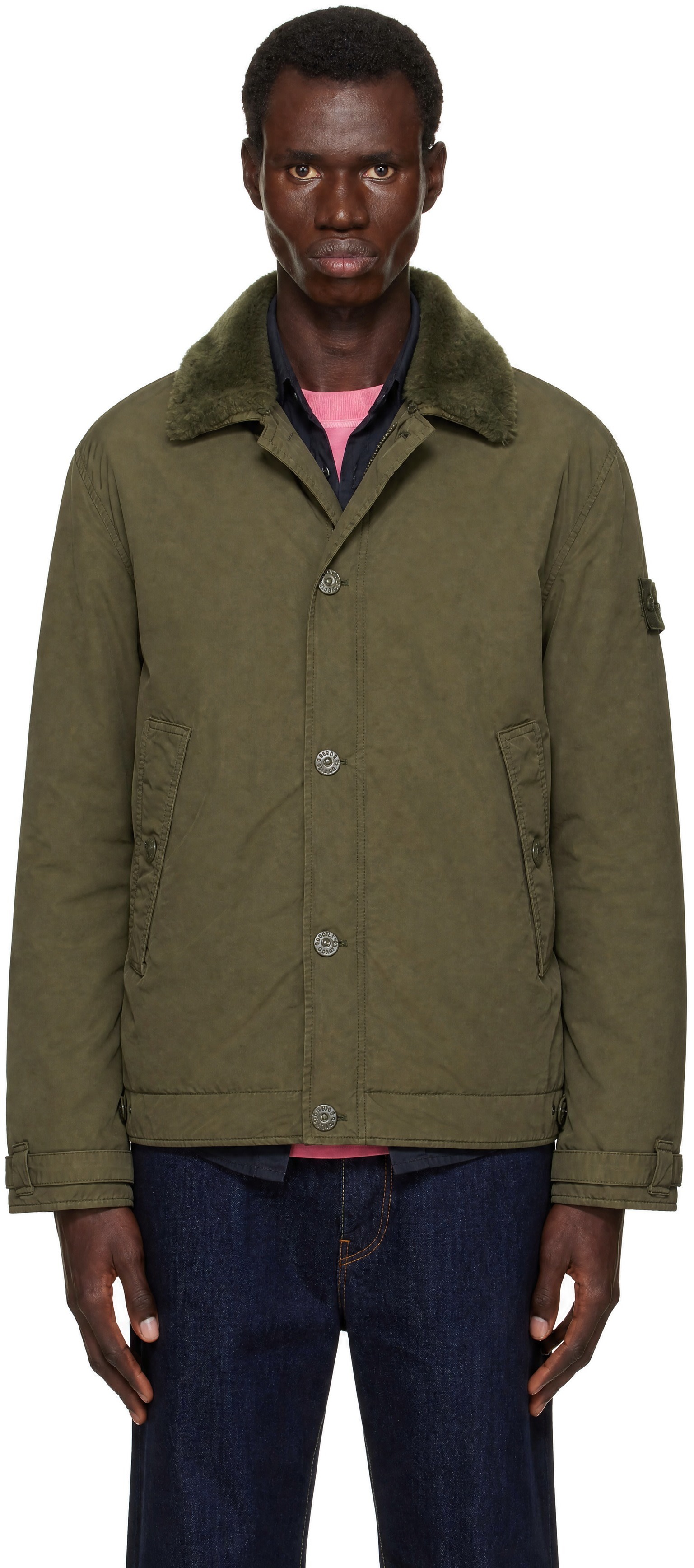 Stone Island - グリーン 4100028 David-TC S.I. Ghost ジャケット