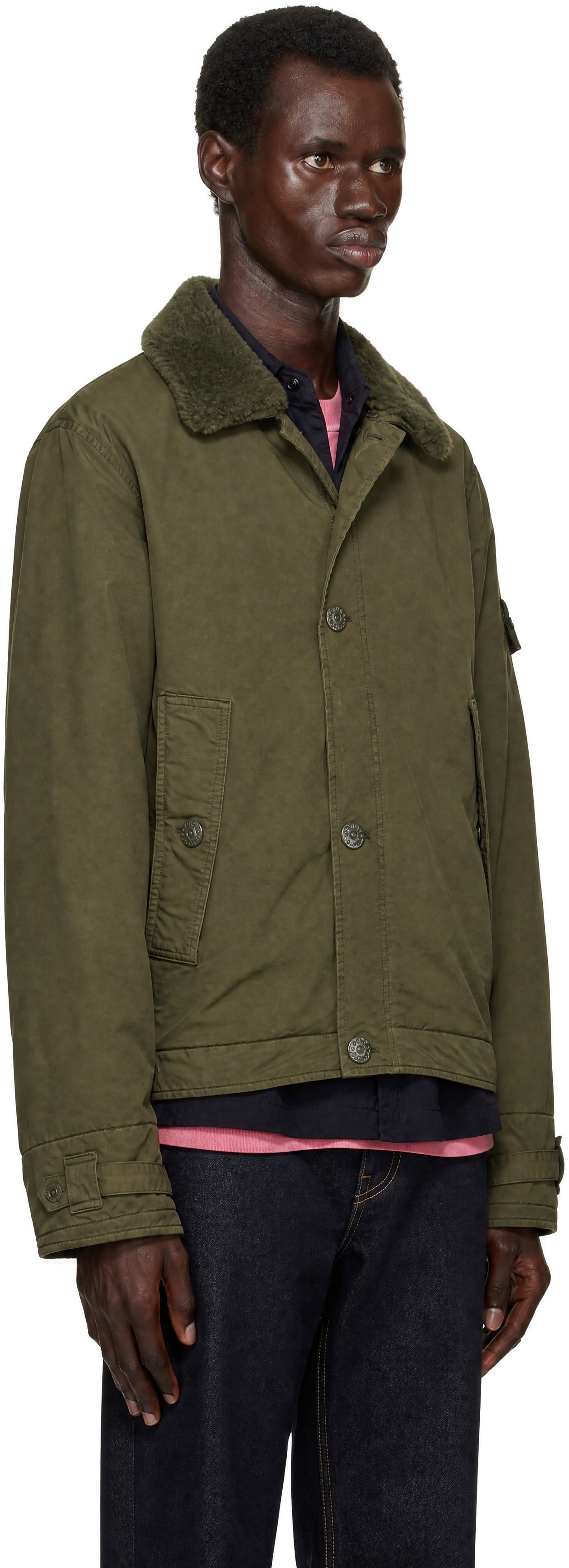Stone Island - グリーン 4100028 David-TC S.I. Ghost ジャケット