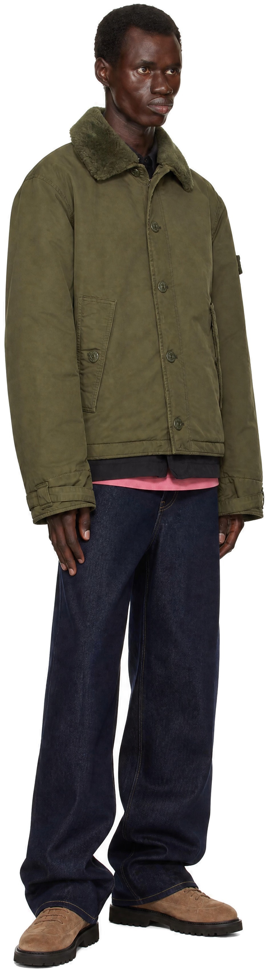 Stone Island - グリーン 4100028 David-TC S.I. Ghost ジャケット