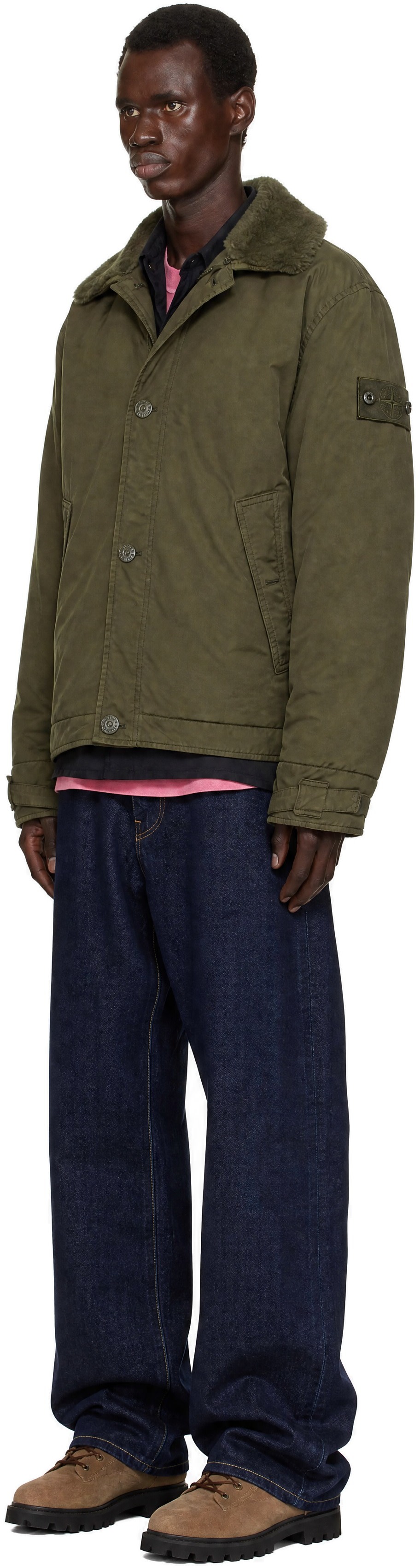 Stone Island - グリーン 4100028 David-TC S.I. Ghost ジャケット