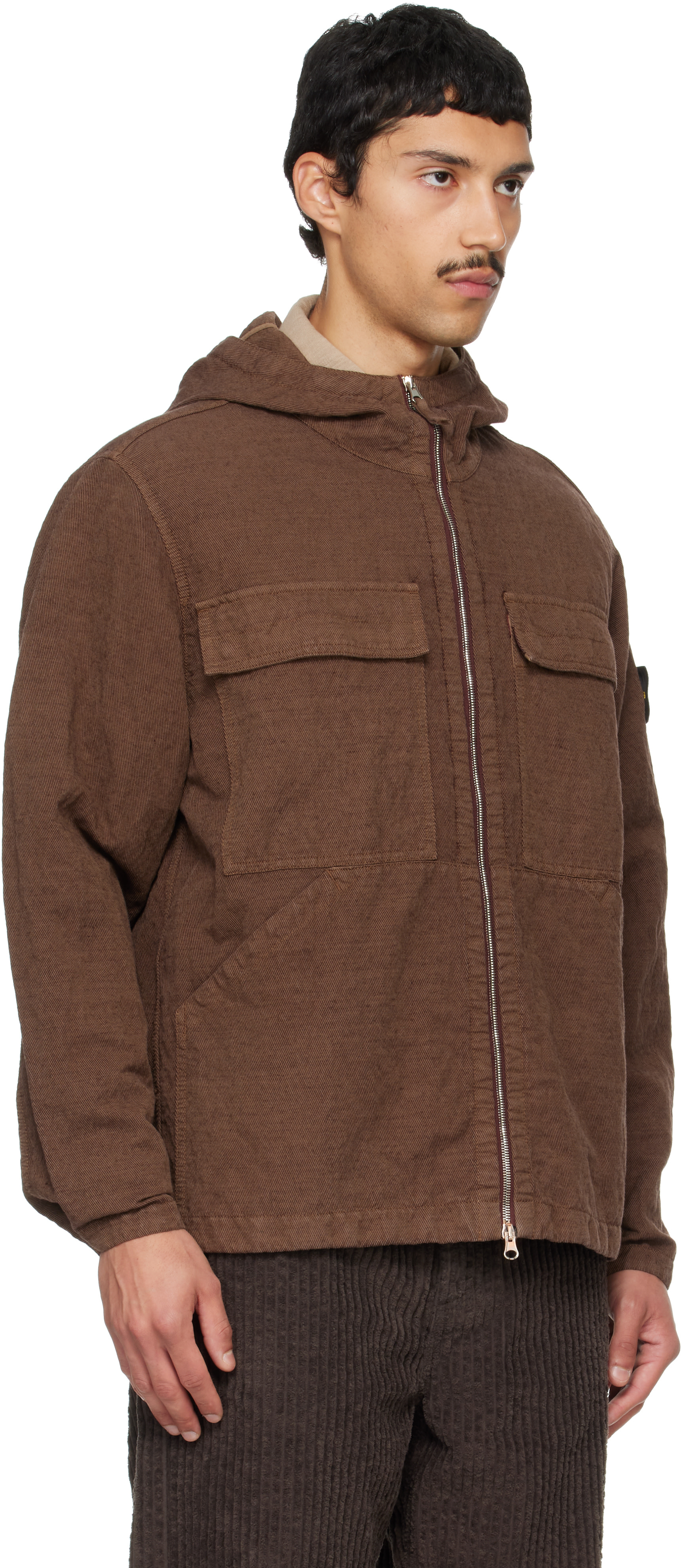 Stone Island - Brown 1200035 Diagonal Cotton Wool Jacket