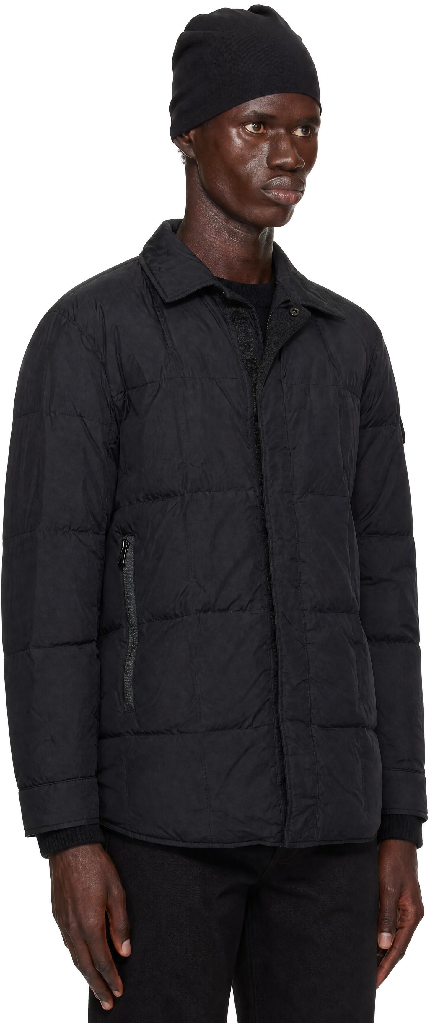 Stone Island - Black 4100033 Micro Twill Down Jacket