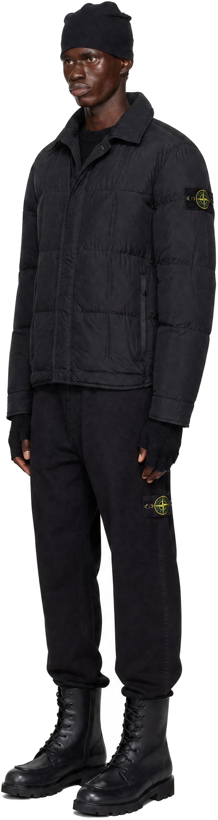 Stone Island - Black 4100033 Micro Twill Down Jacket