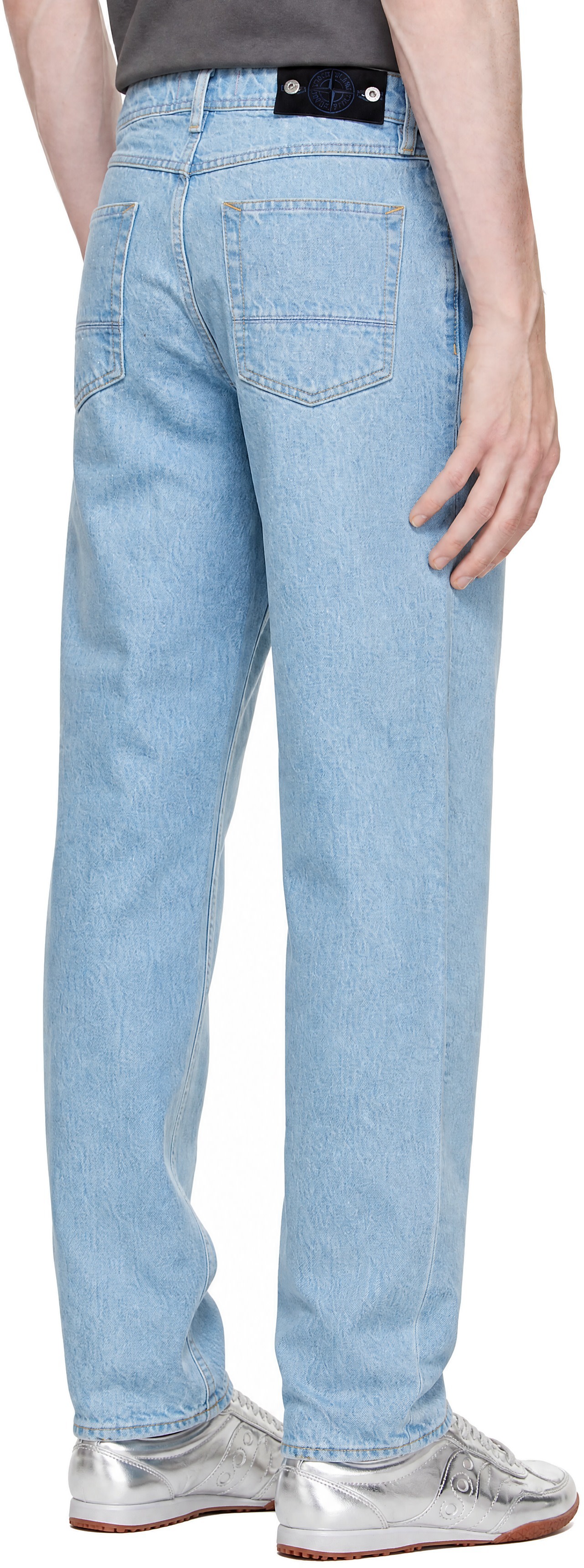 Stone Island: ブルー J100006 インディゴ デニム グレイニー
