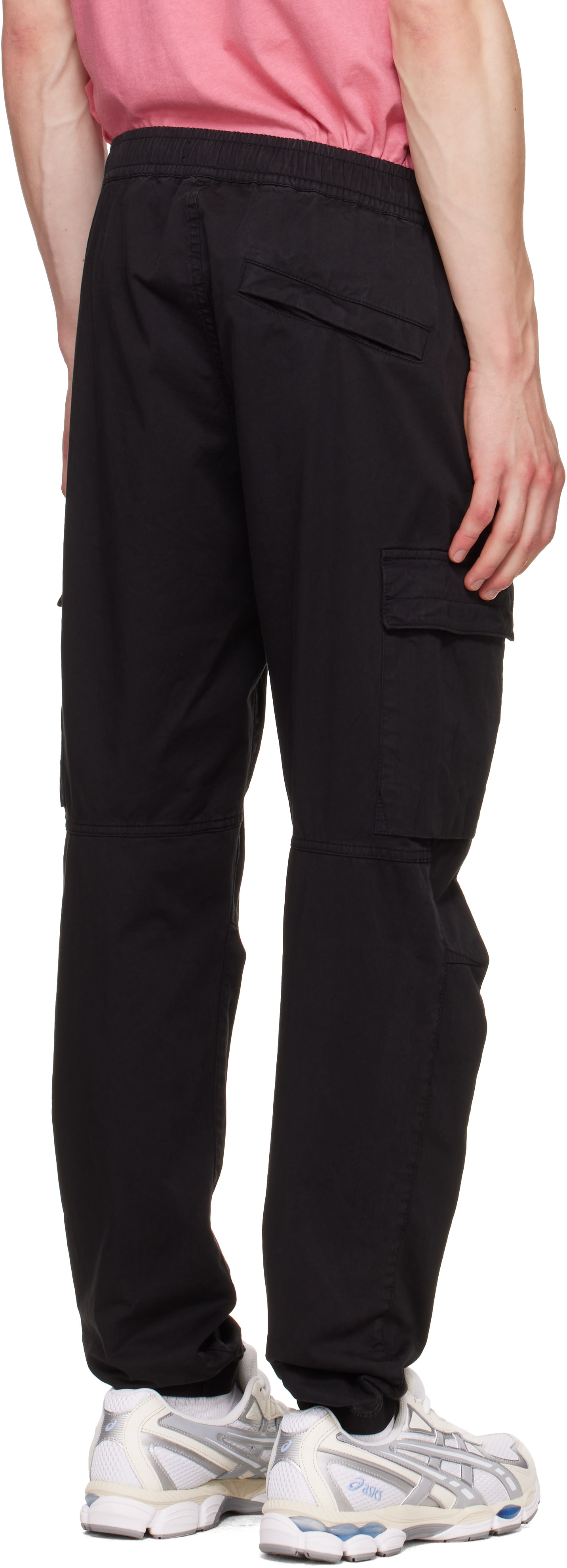 Stone Island: ブラック 3100031 Stretch Organic Twill カーゴパンツ