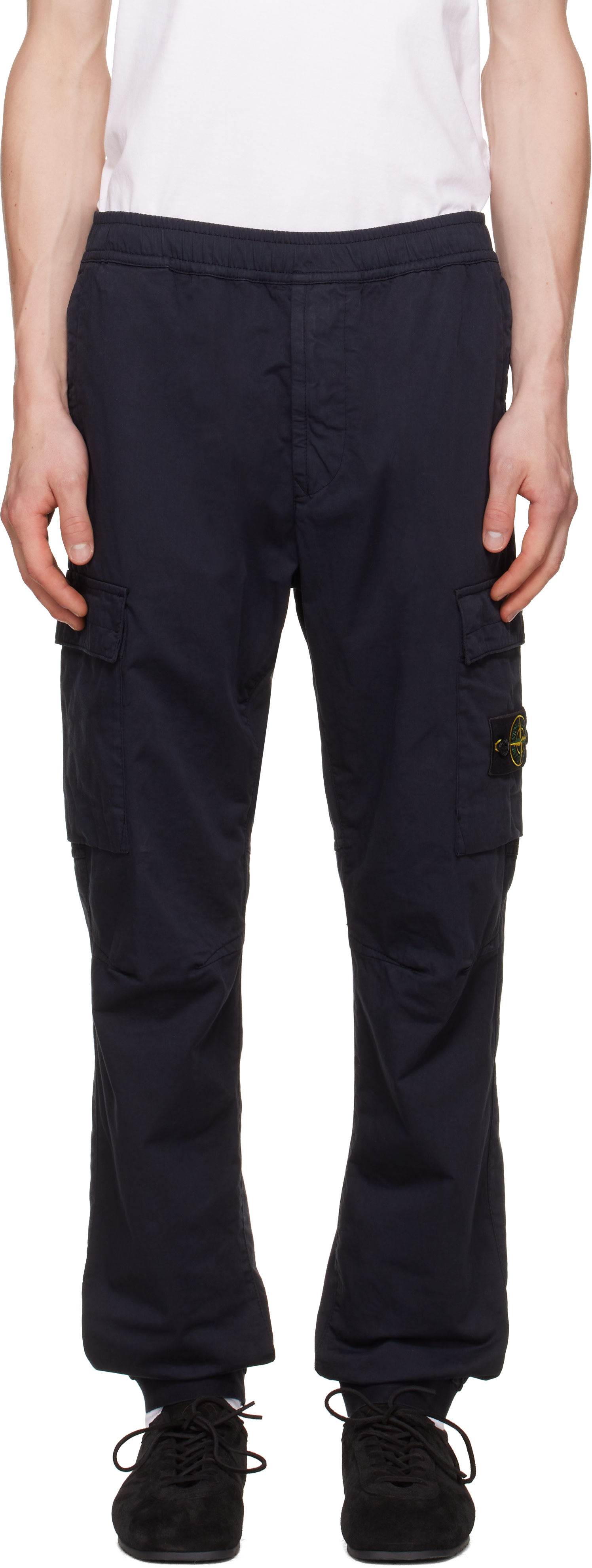 Stone Island: ネイビー 3100031 Stretch Organic Twill カーゴパンツ