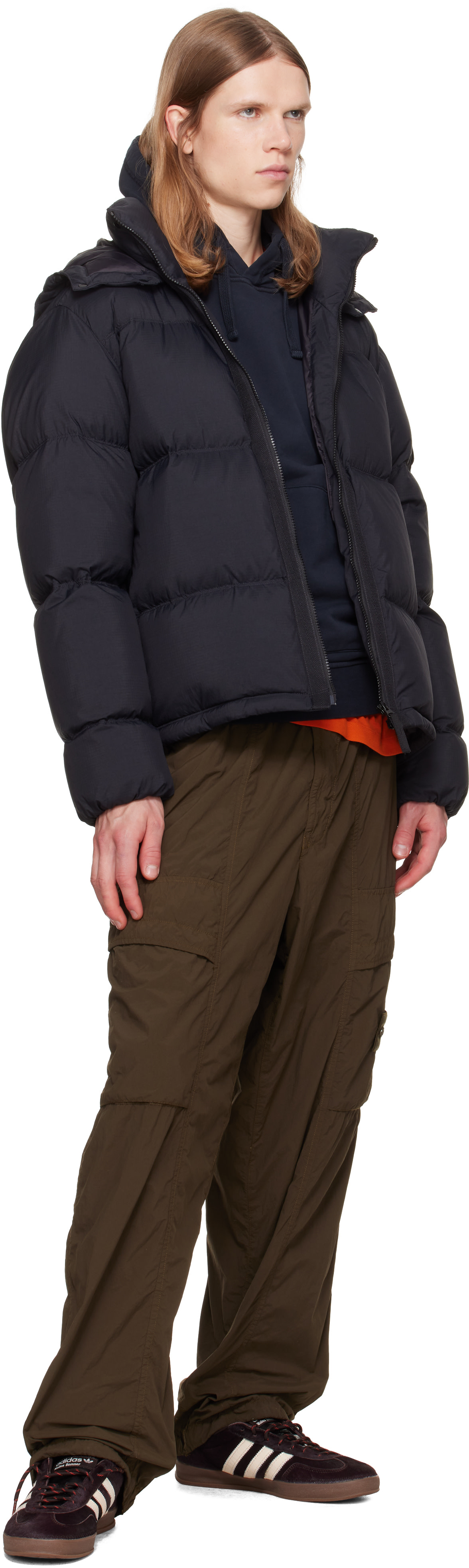 Stone  Ghost パンツ Stone Island: カーキ Nylon Smerigliato S.I. Ghost パンツ | SSENSE 日本