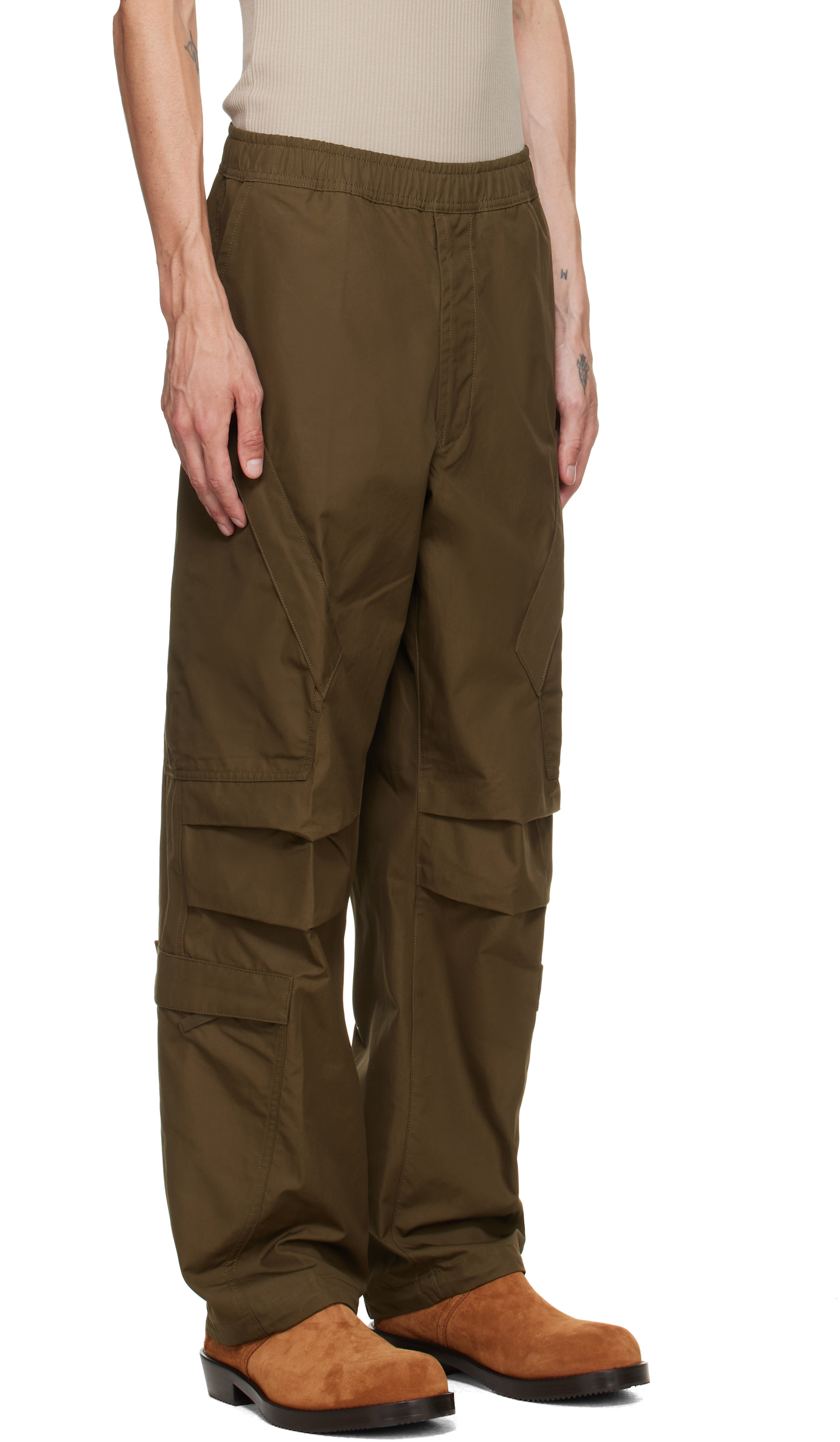 Stone Island: カーキ 3100022 All-Weather Cotton Canvas_S.I. Ghost