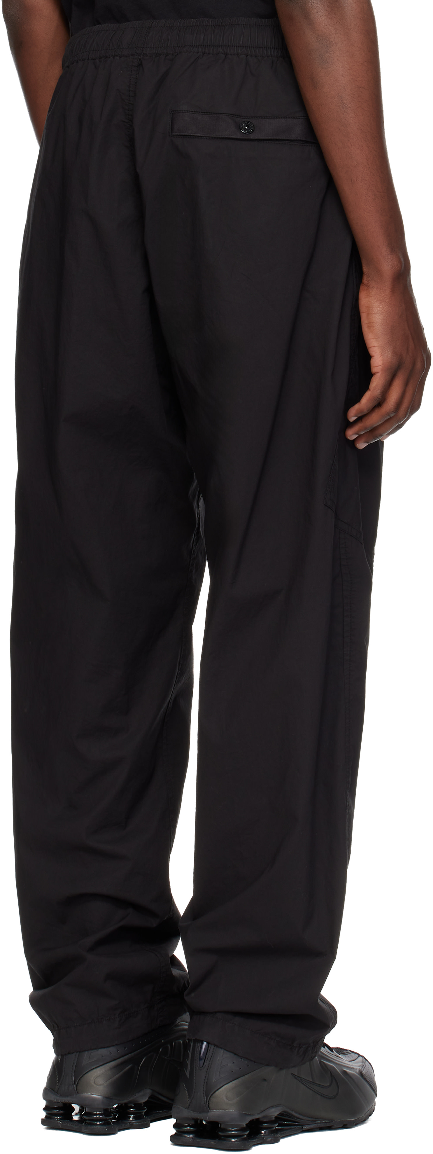 Stone Island: ブラック 3100006 Stretch Cotton Tela 'PARACADUTE