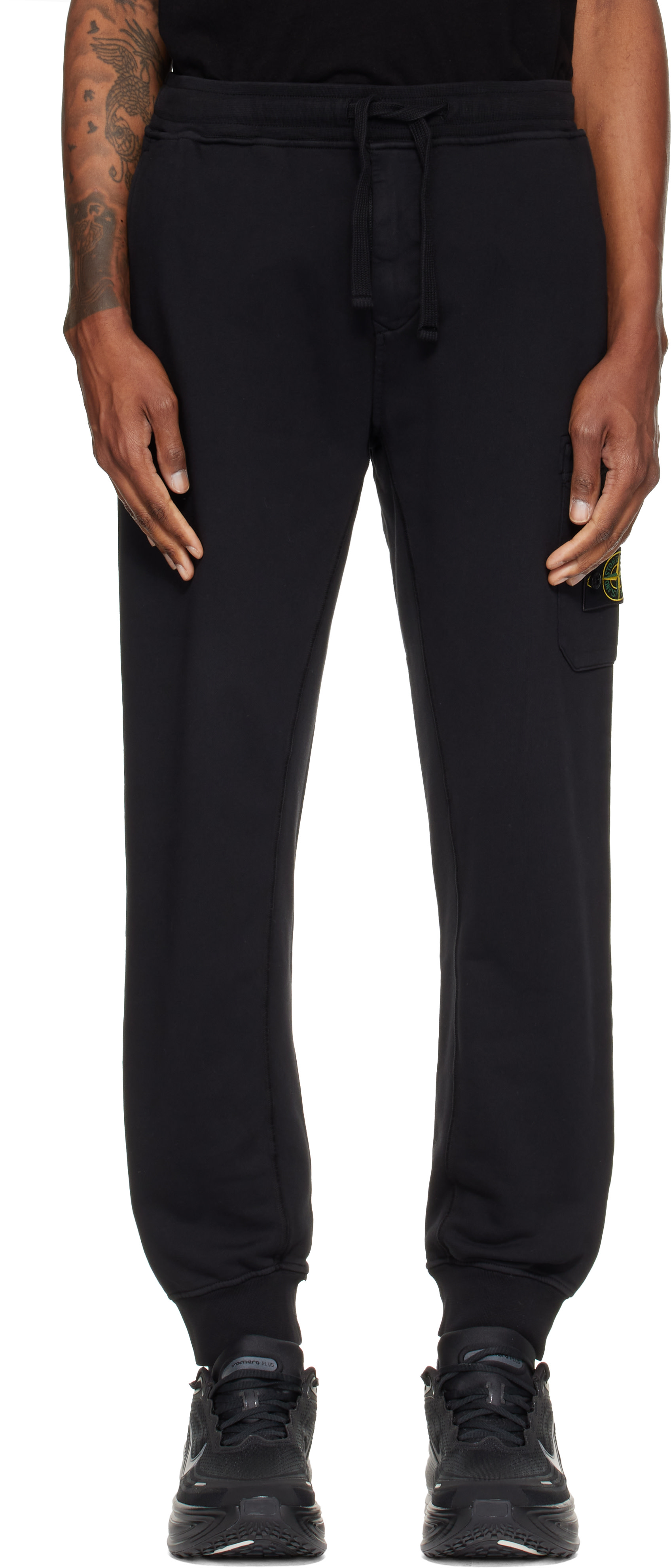 Stone Island: ブラック 6200010 Organic Cotton スウェットパンツ 