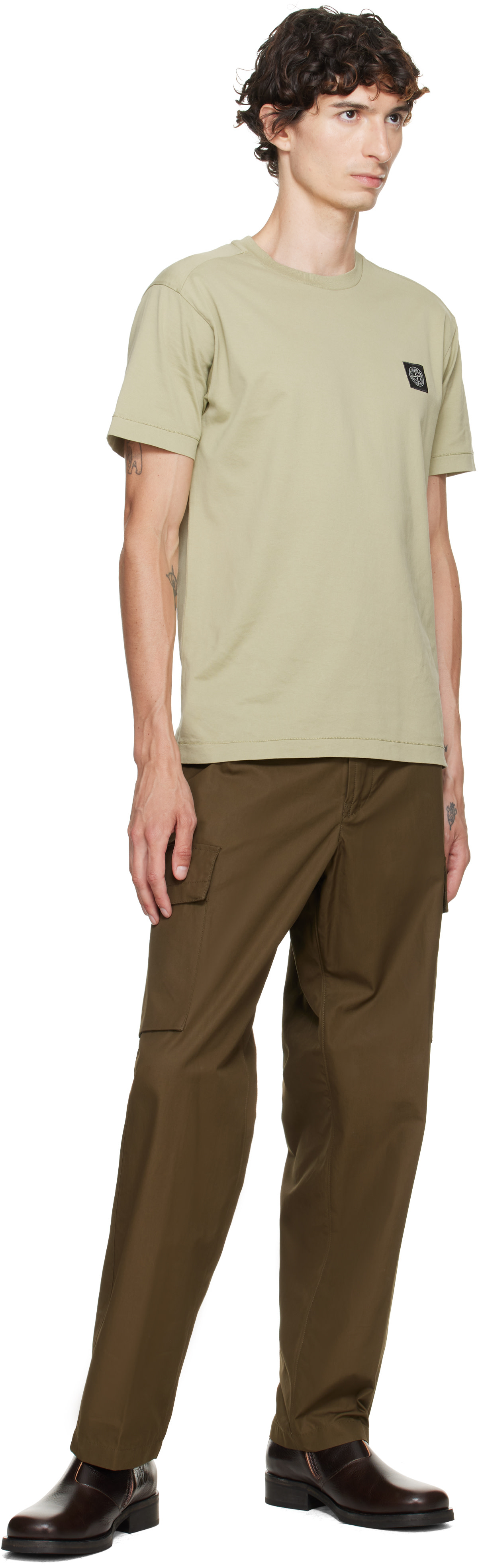 Stone  Ghost Piece カーゴパンツ カーキ Stone Island: カーキ 3100021 All-Weather Cotton Canvas_S.I. Ghost