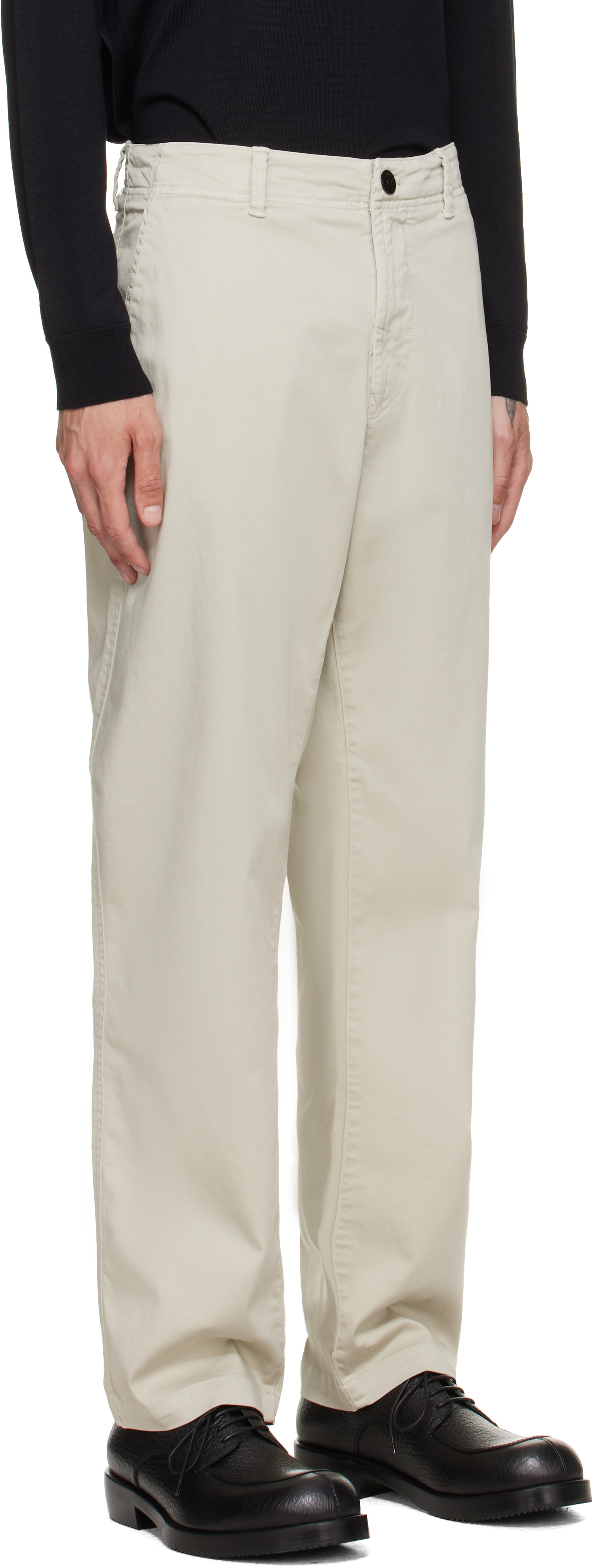 Stone Island: ベージュ 3100012 Stretch Organic Cotton Satin