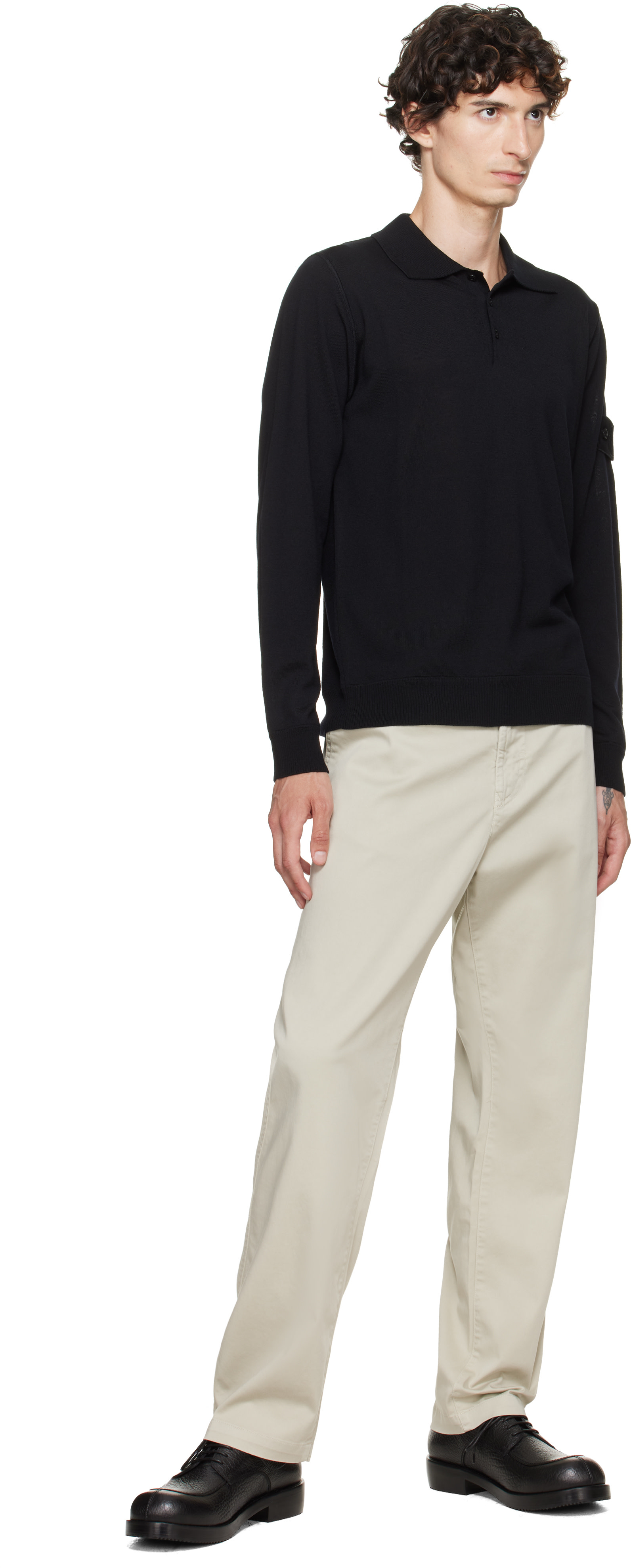 Stone Island: ベージュ 3100012 Stretch Organic Cotton Satin