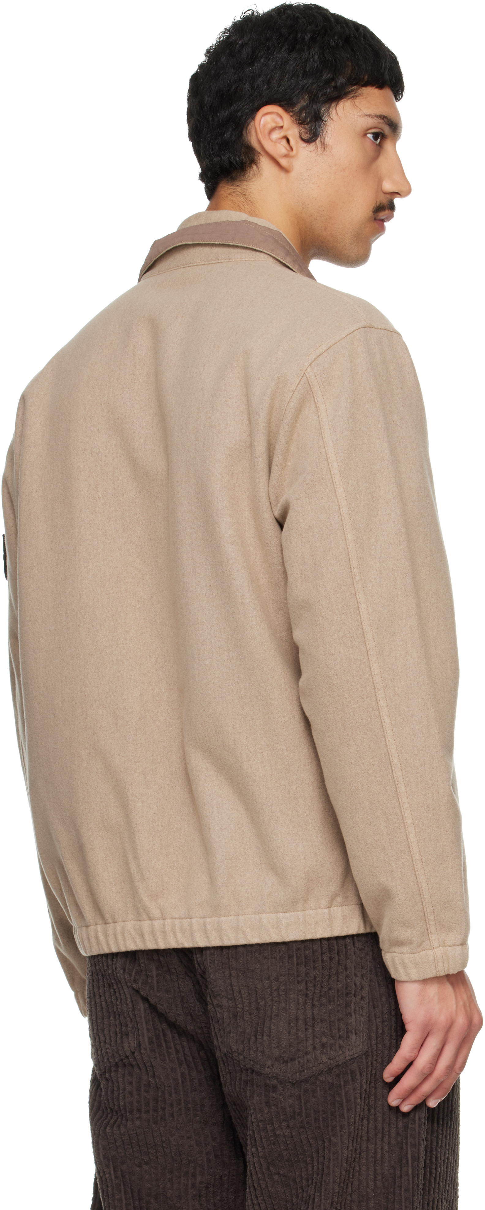 Stone Island - Beige 1200033 Wool Nylon Flannel Jacket