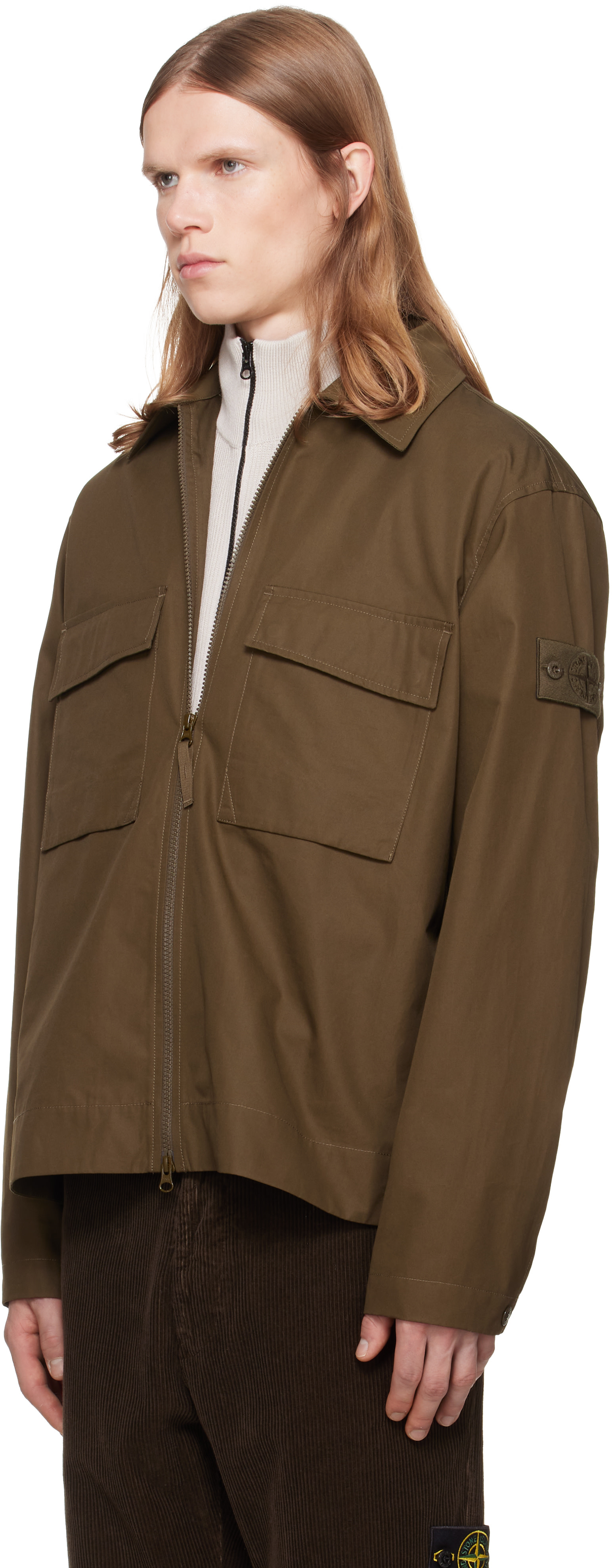STONE  ジャケット XXL カーキ Stone Island: カーキ 1200018 All-Weather Cotton Canvas ジャケット
