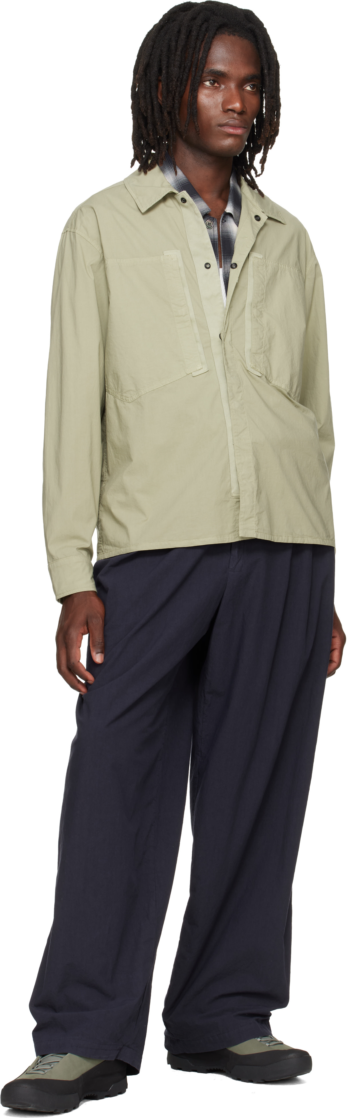 Stone Island: グリーン 1200005 Stretch Cotton Tela 'Paracadute