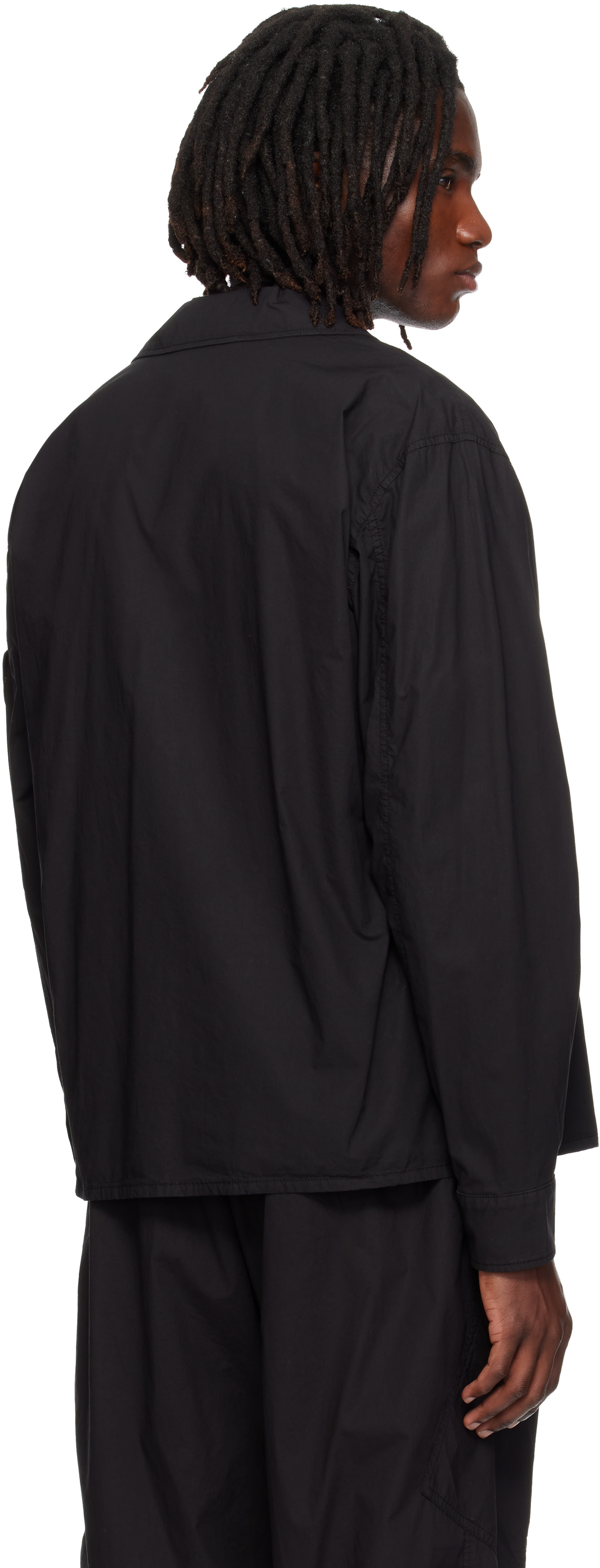 Stone Island: Black 1200005 Stretch Cotton Tela 'PARACADUTE' Shirt