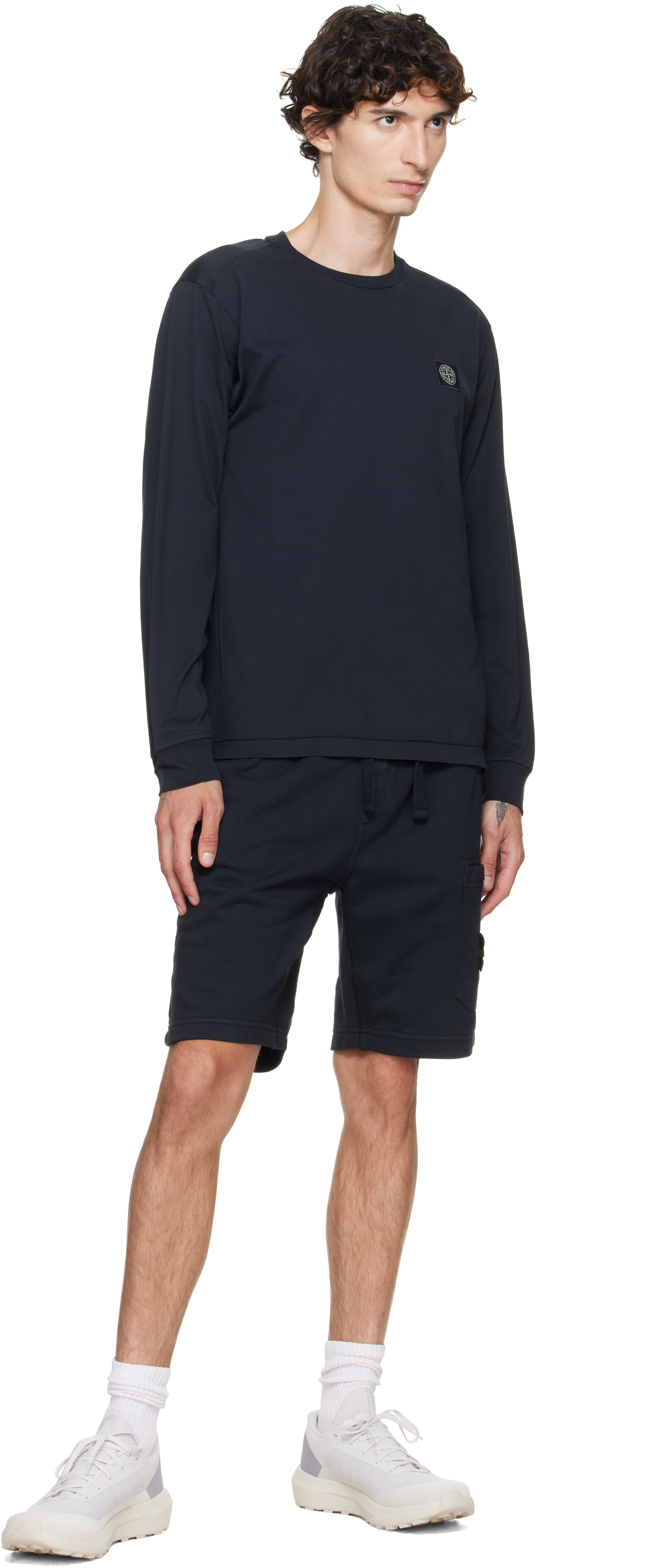 Stone Island: ネイビー 6200011 Organic Cotton Fleece スウェット