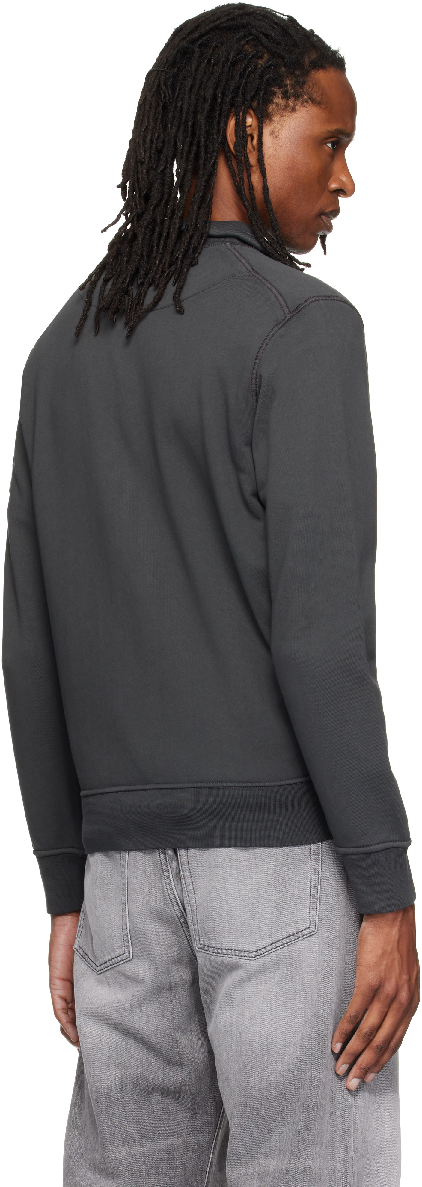 Stone Island: Gray 6100063 Organic Cotton Jacket | SSENSE Canada