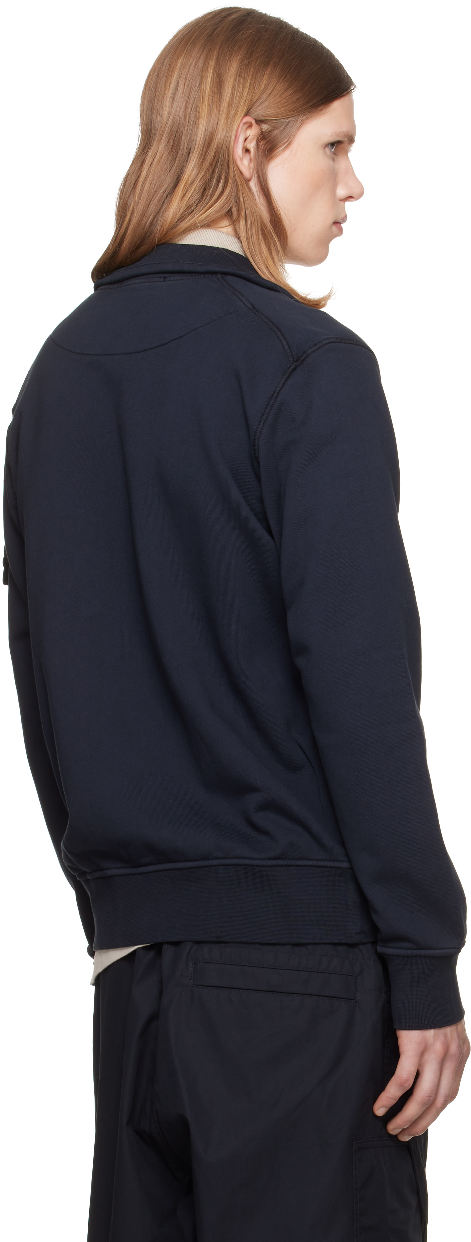 Stone Island: ネイビー 6100060 Organic Cotton Fleece スウェット