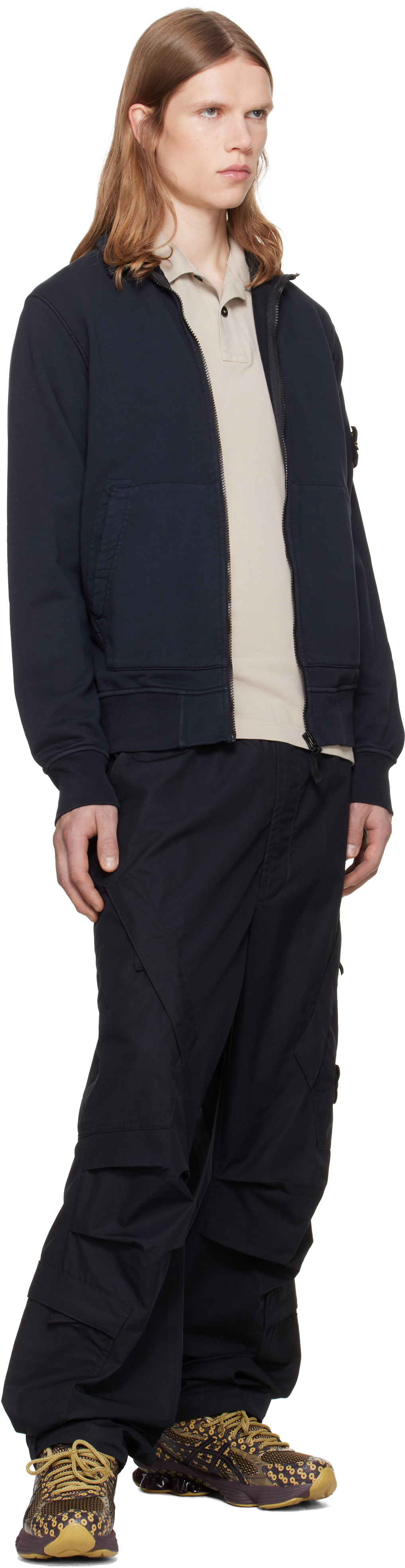 Stone Island: ネイビー 6100060 Organic Cotton Fleece スウェット