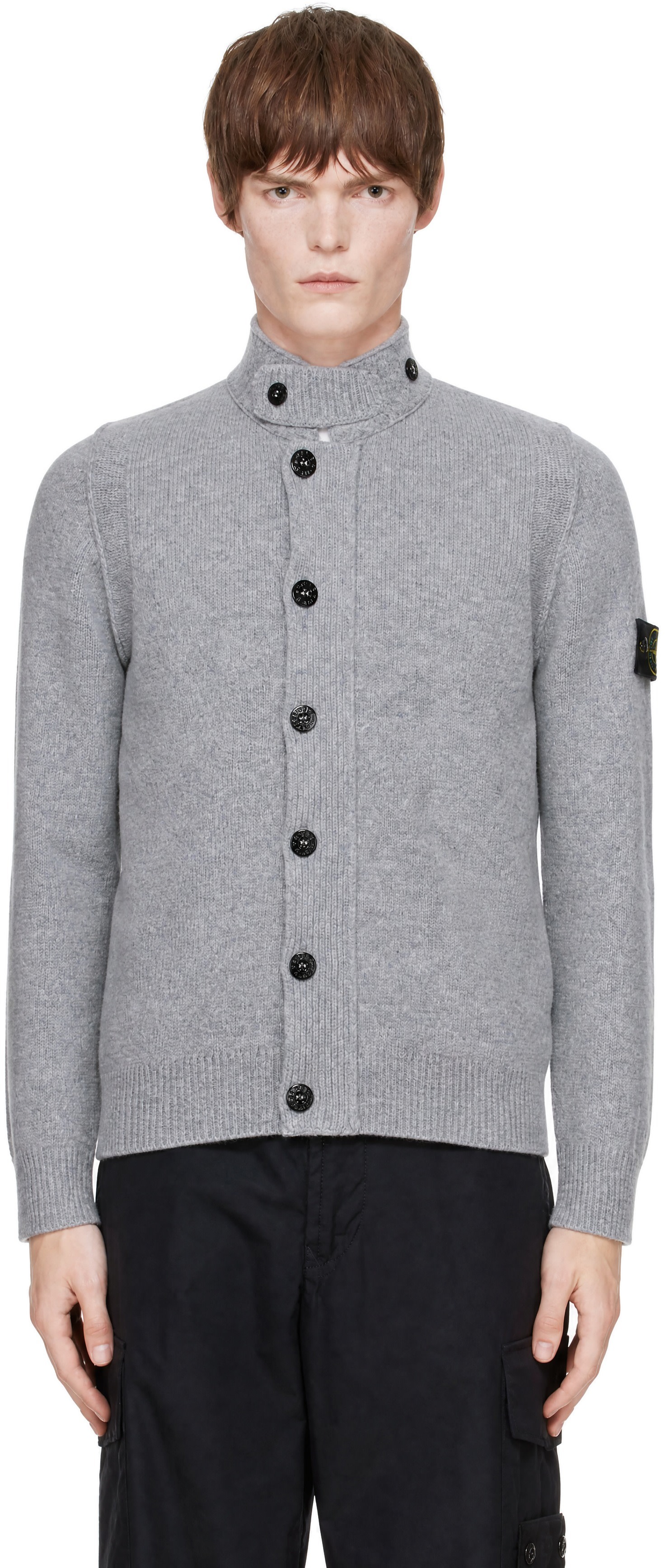 Stone Island - Gray 5100047 Lambswool Jacket
