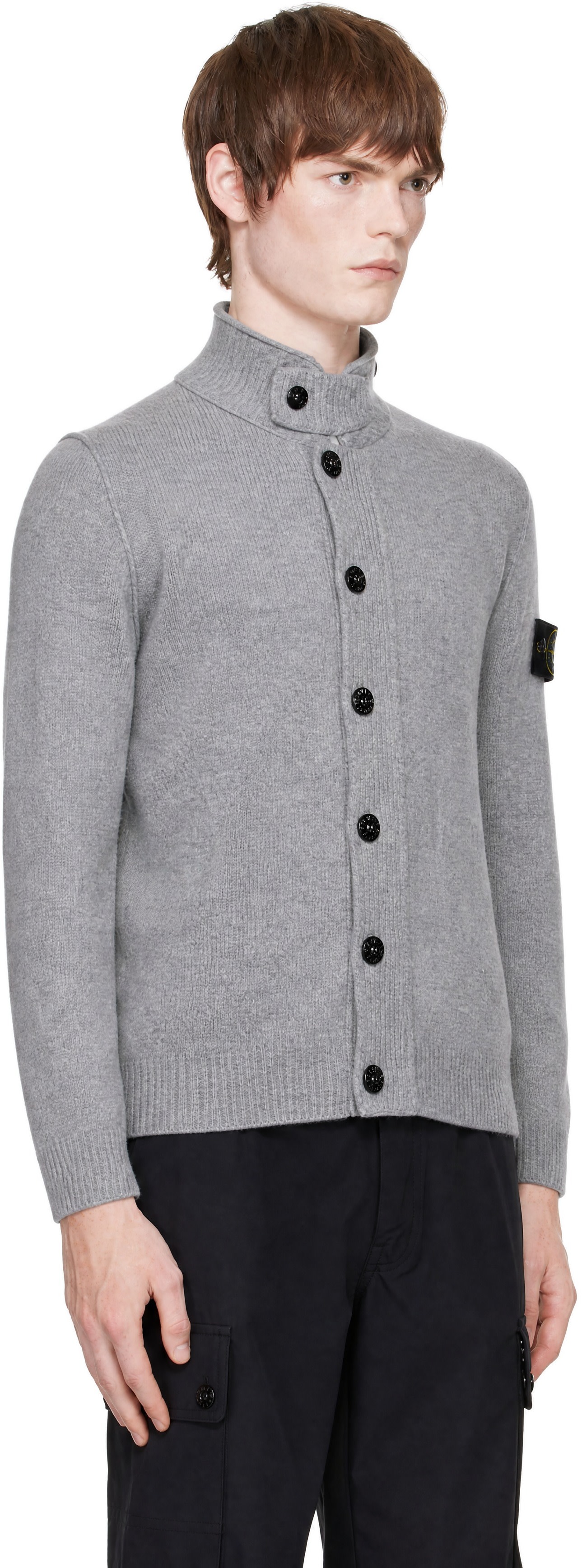 Stone Island - Gray 5100047 Lambswool Jacket