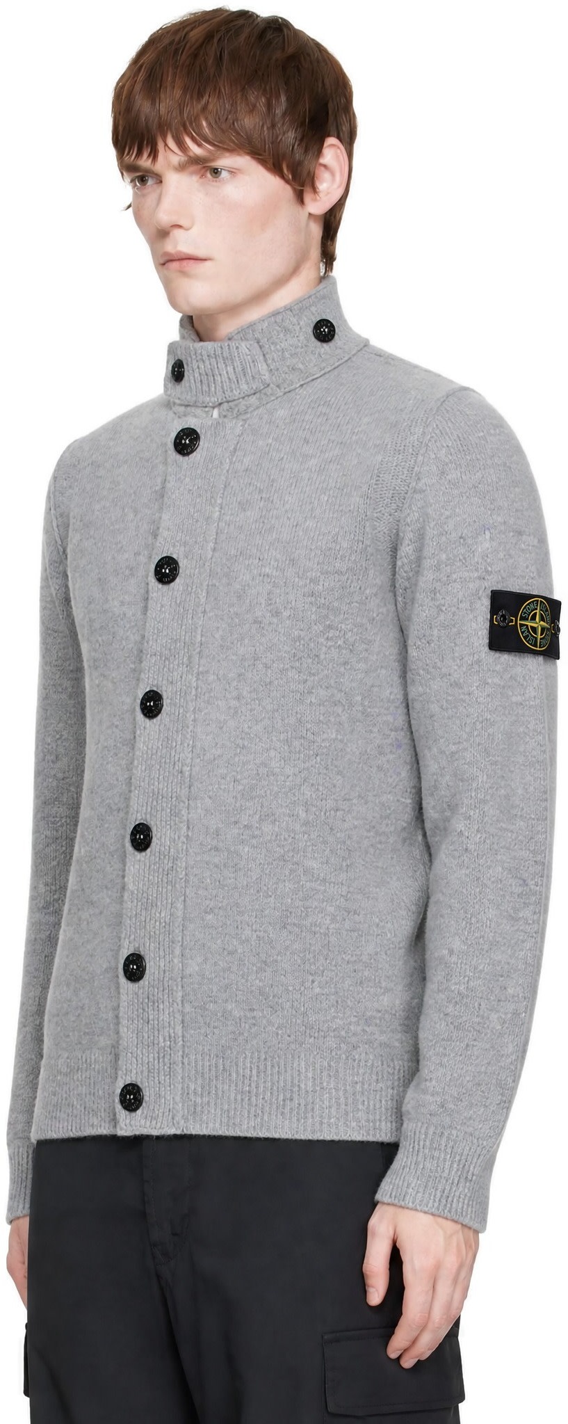 Stone Island - Gray 5100047 Lambswool Jacket