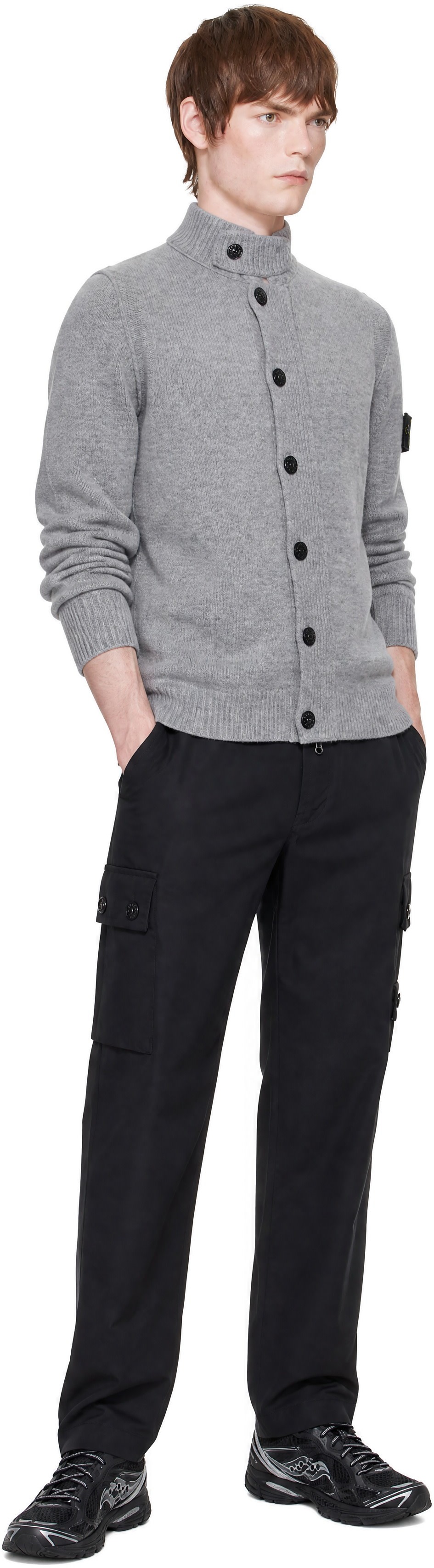 Stone Island - Gray 5100047 Lambswool Jacket