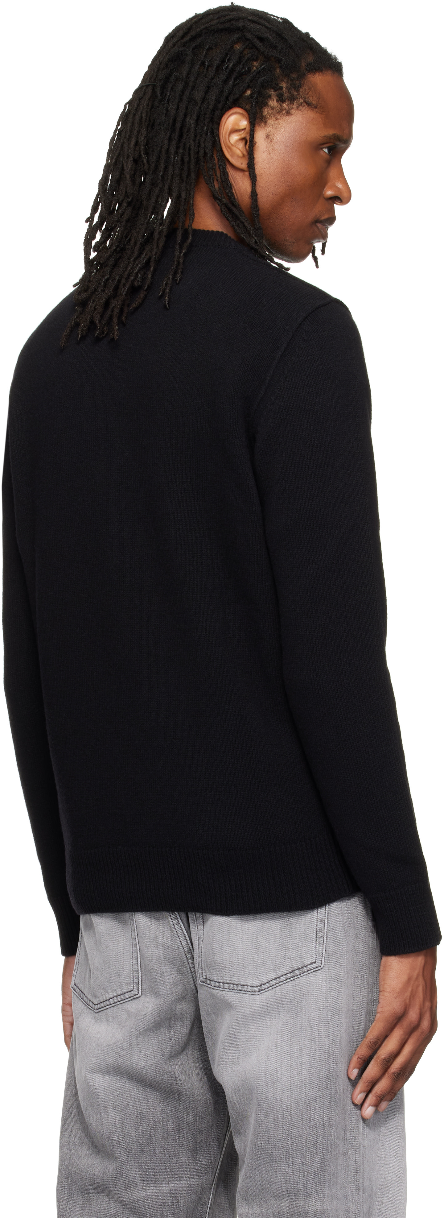 Stone Island: ブラック 5100072 Lambswool セーター | SSENSE 日本