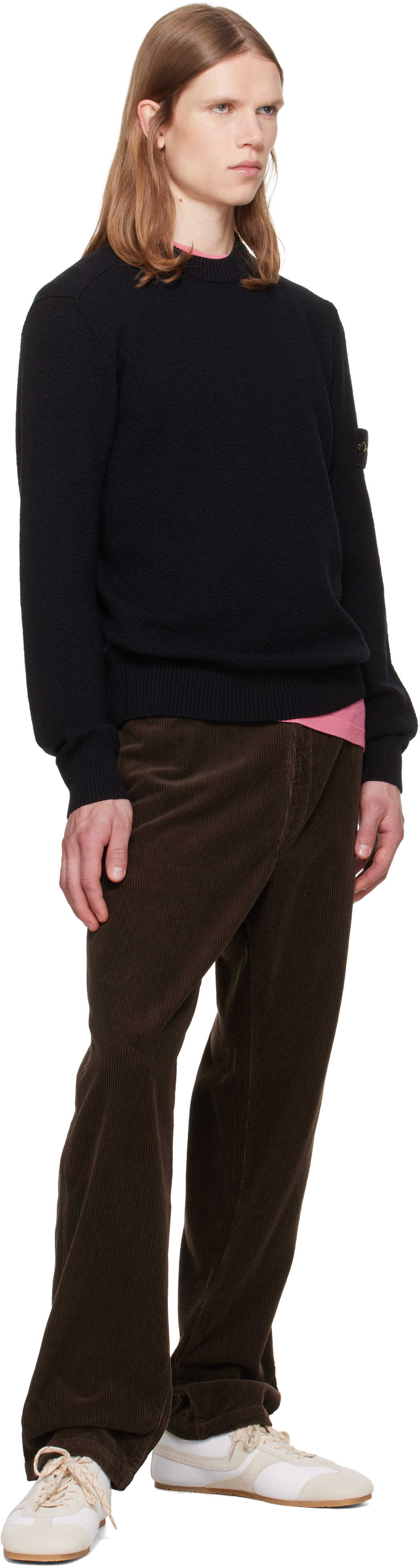 Stone Island: ブラック 5100011 Pure RWS Wool セーター | SSENSE 日本