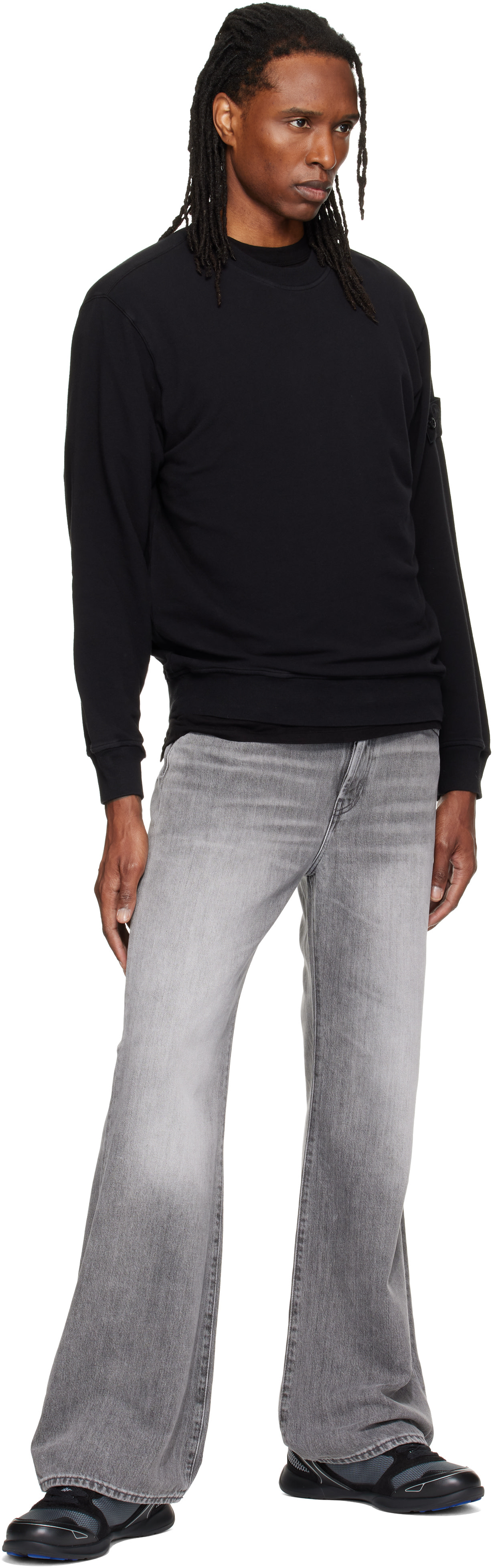 Stone Island: Black 6100069 Stretch Cotton Ghost Sweatshirt