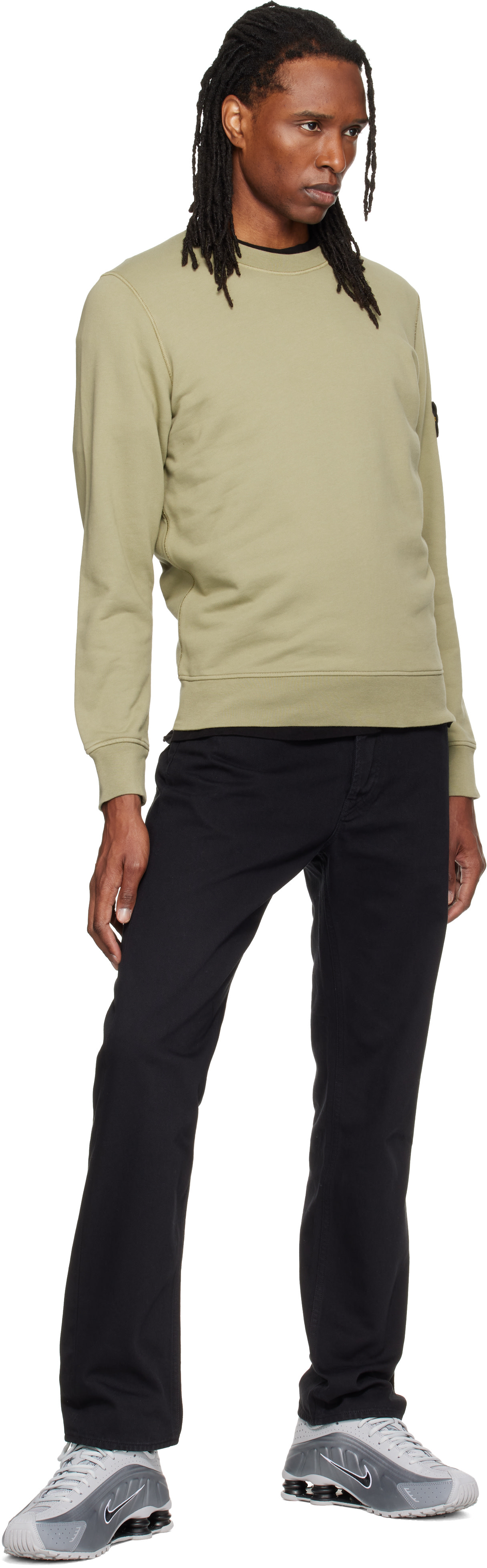 Stone Island: Green 6100060 Organic Cotton Sweatshirt | SSENSE