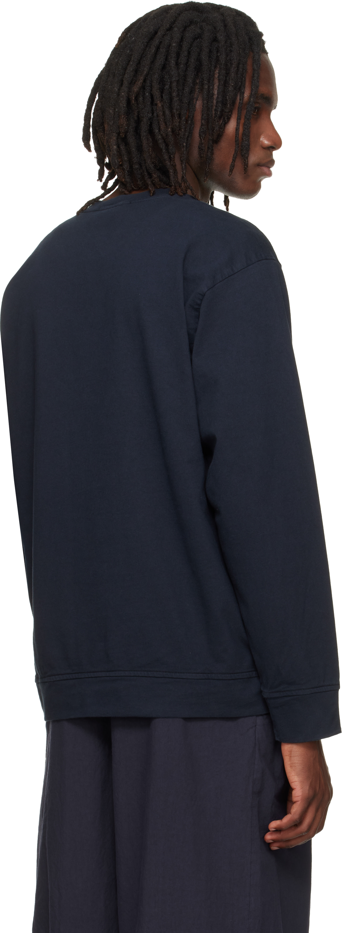 Stone Island: ネイビー 6100057 Organic Cotton スウェットシャツ