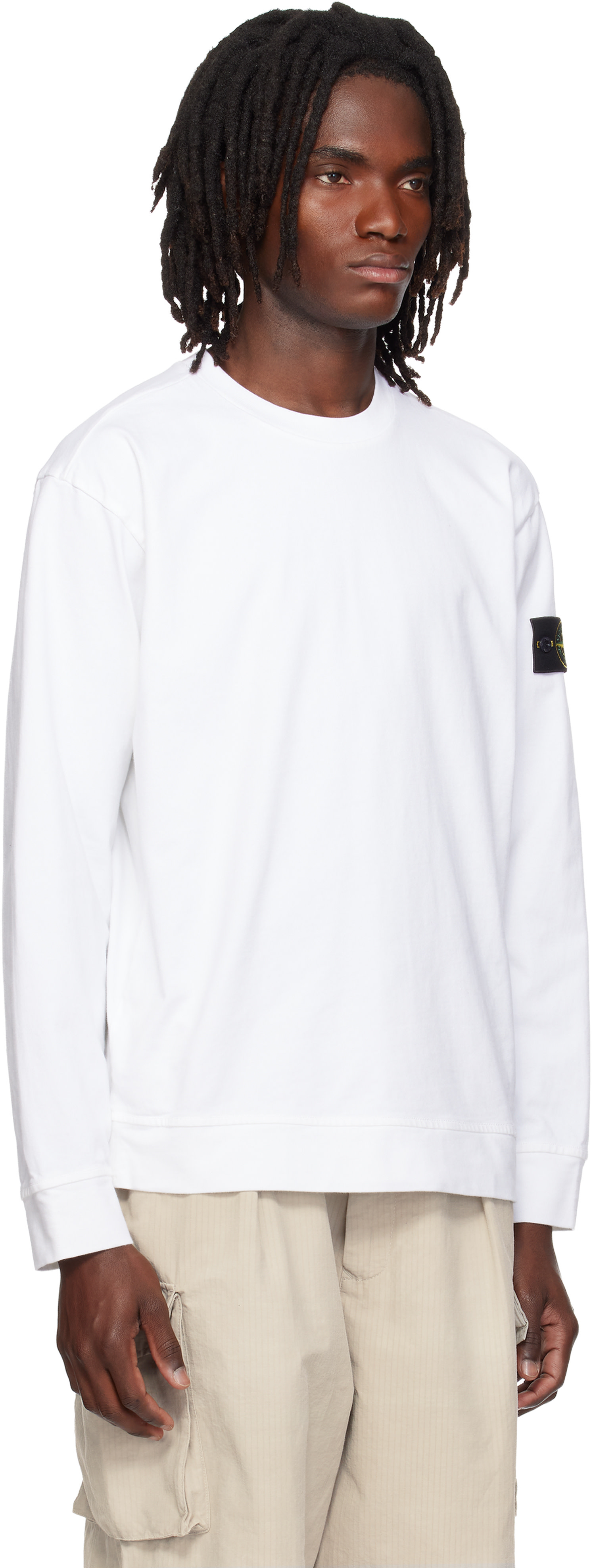 Stone Island: ホワイト 6100057 Heavy Organic Cotton スウェット