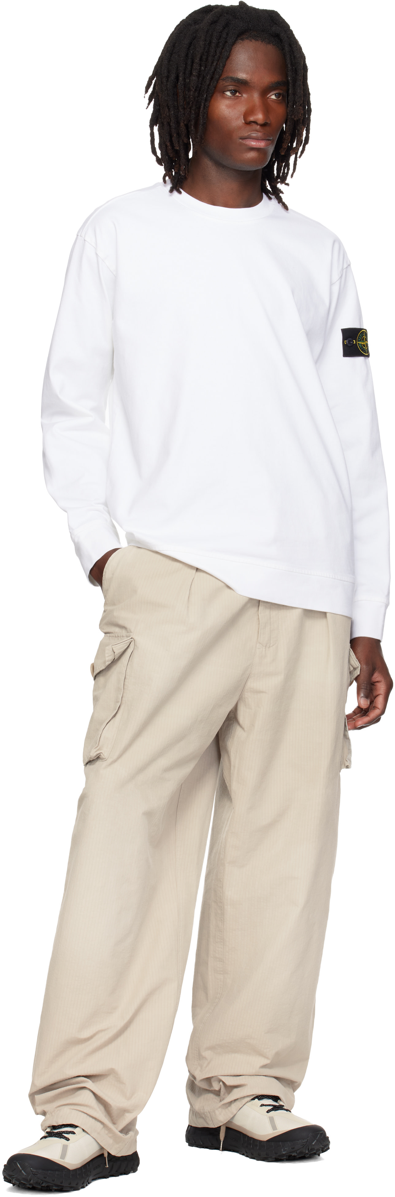 Stone Island: ホワイト 6100057 Heavy Organic Cotton スウェット