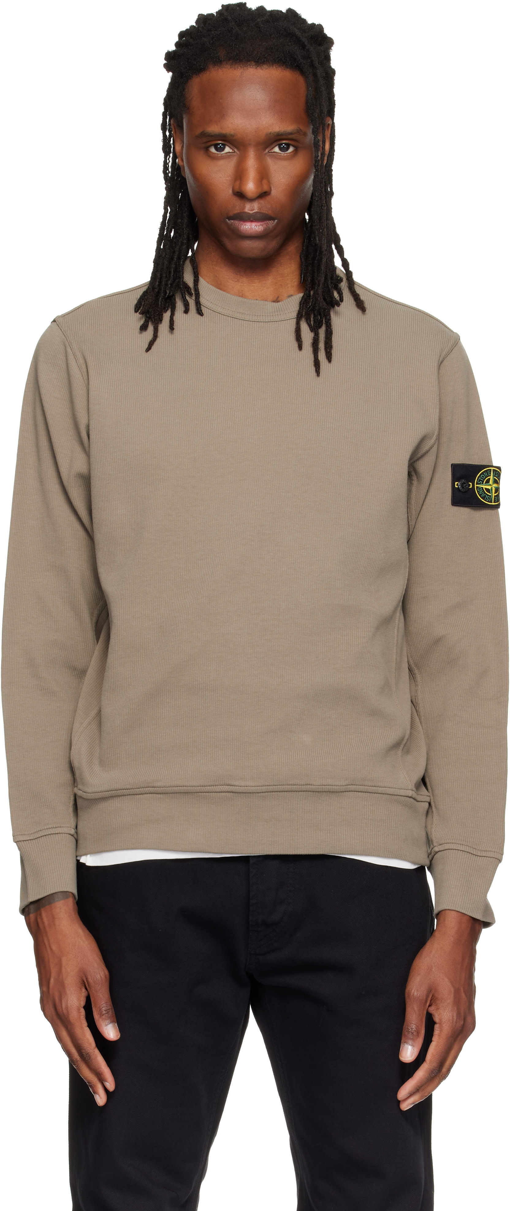 Stone Island: カーキ 6100017 Organic Cotton Interlock スウェット