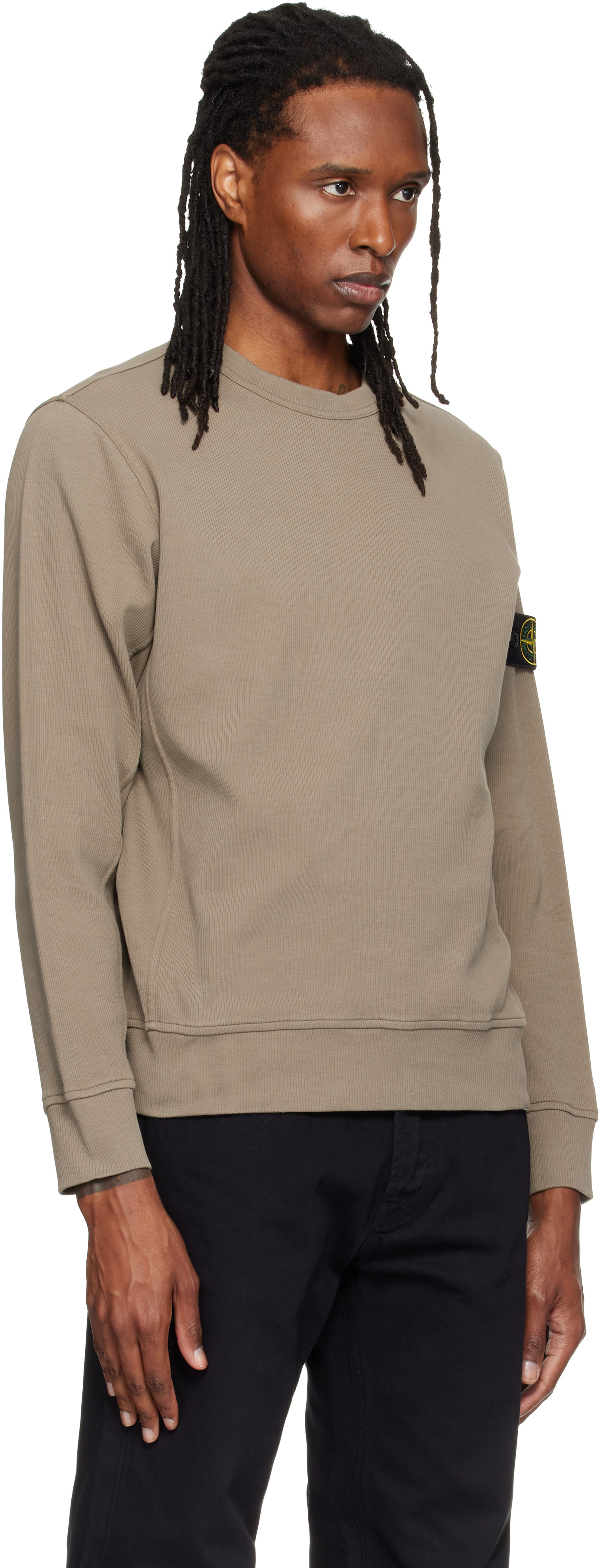 STONE  カーキスウェット Stone Island: カーキ 6100017 Organic Cotton Interlock スウェット