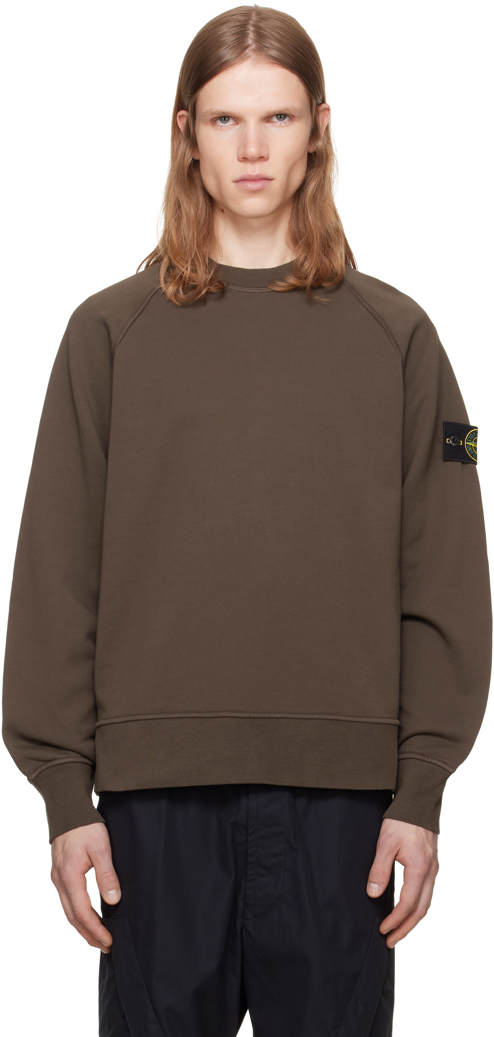 Stone Island: ブラウン Organic Cotton Fleece スウェットシャツ