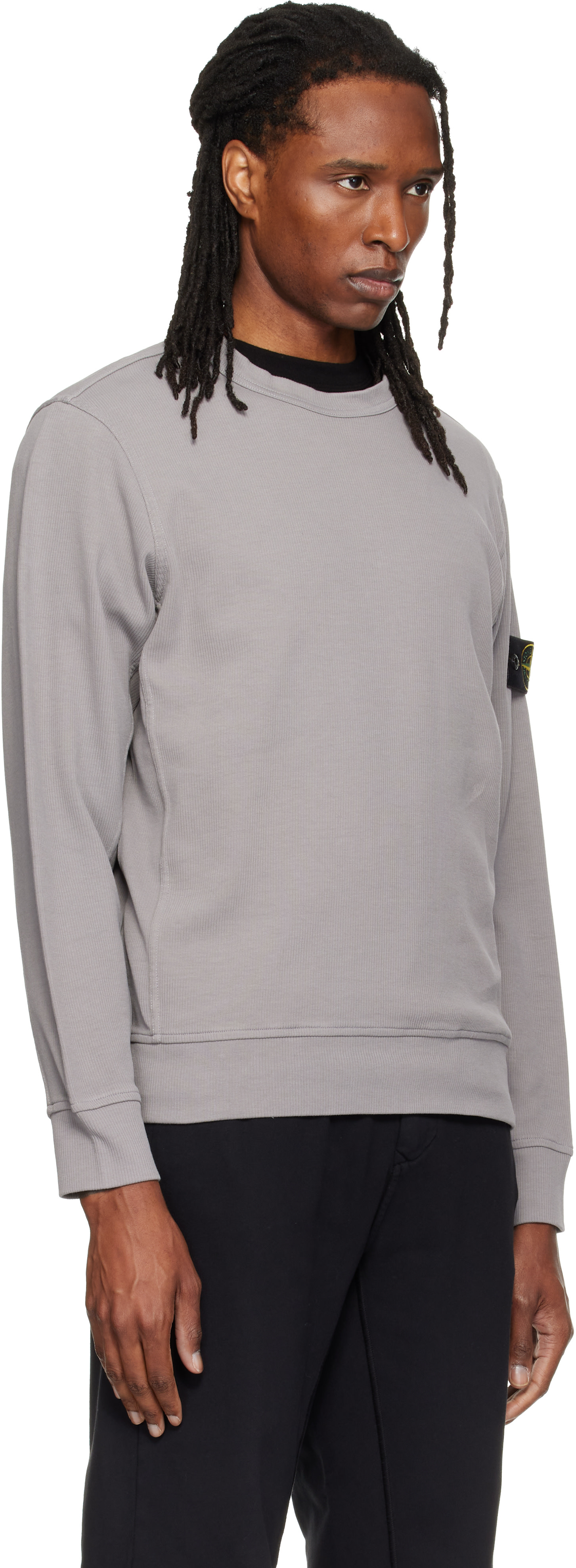 Stone Island: Gray 6100017 Organic Cotton Interlock Sweatshirt