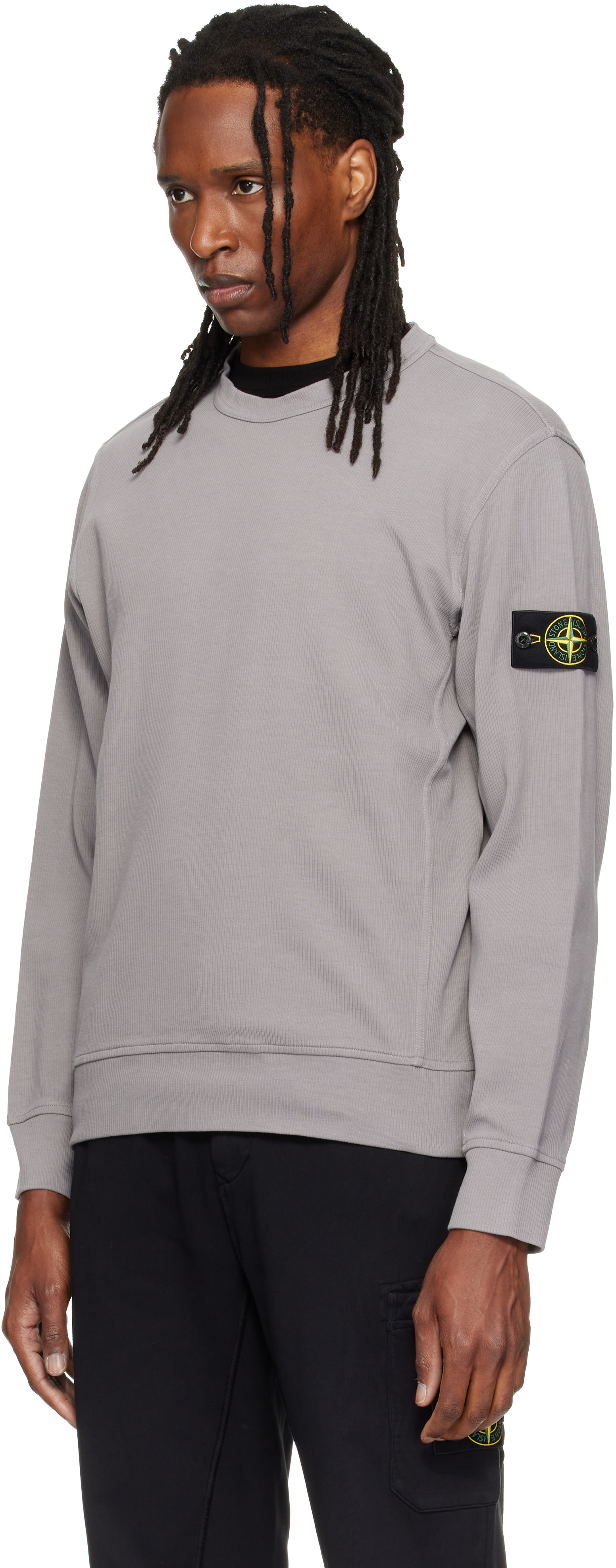 Stone Island: グレー 6100017 Organic Cotton Interlock スウェット