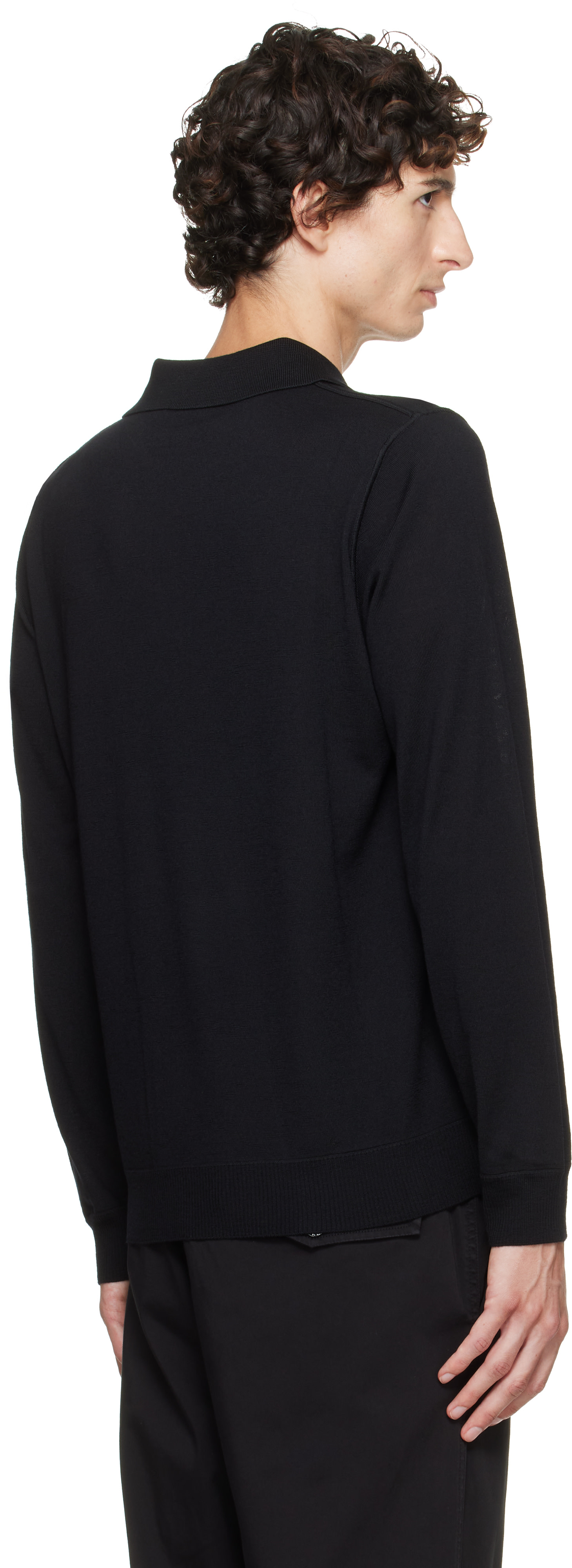 Stone Island: ブラック 5100076 Light Pure RWS Wool_S.I. Ghost