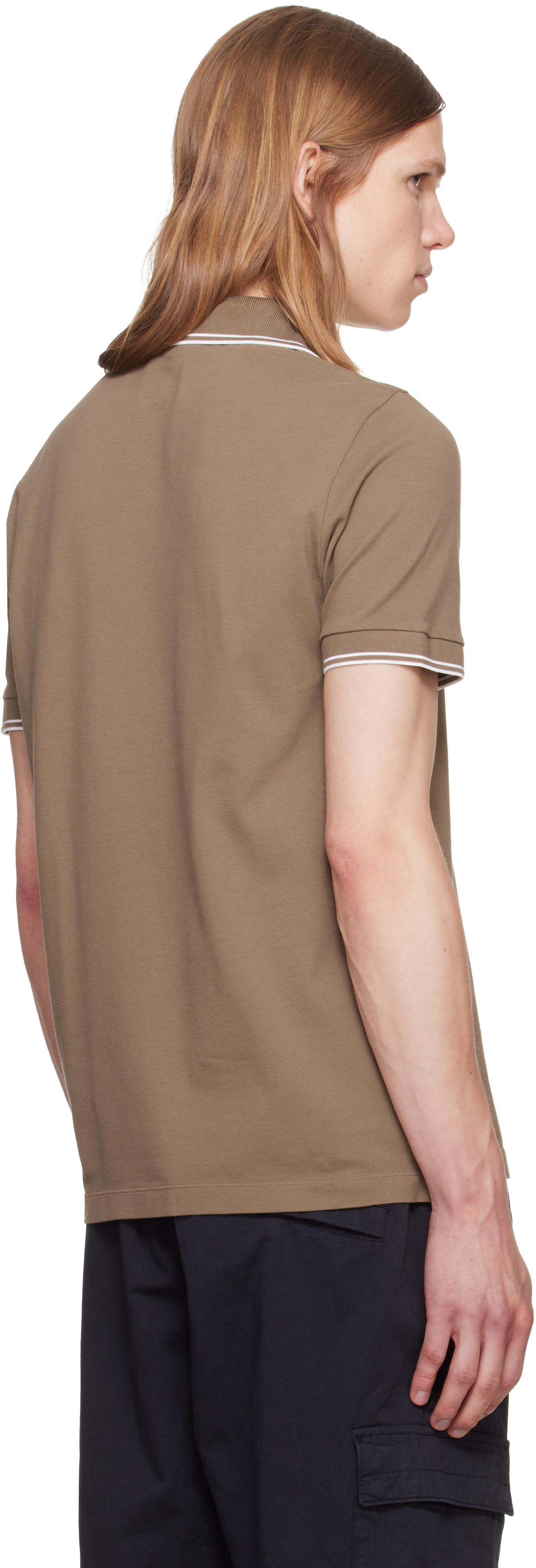 Stone Island: カーキ 2200010 Organic Cotton Piqué ポロシャツ