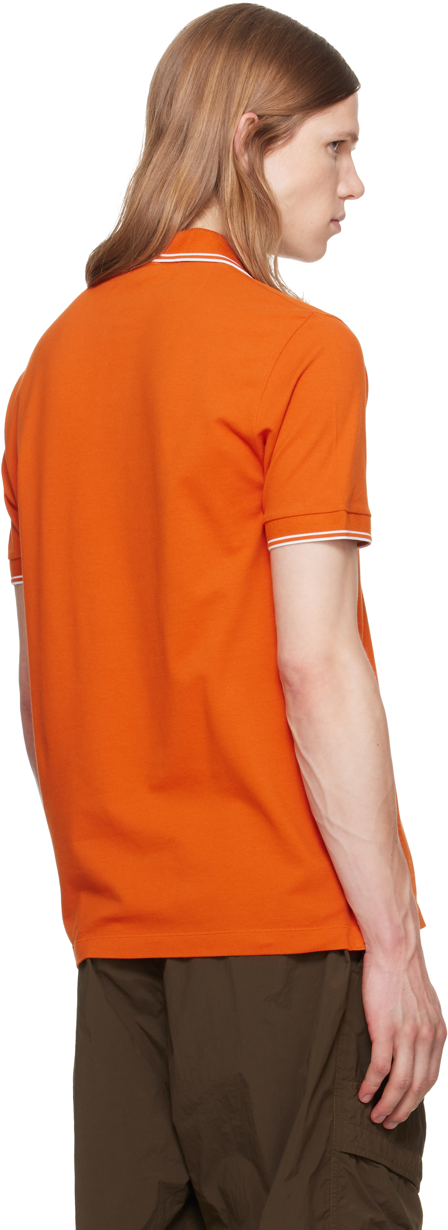 Stone Island: オレンジ 2200010 Organic Cotton Piqué Stretch