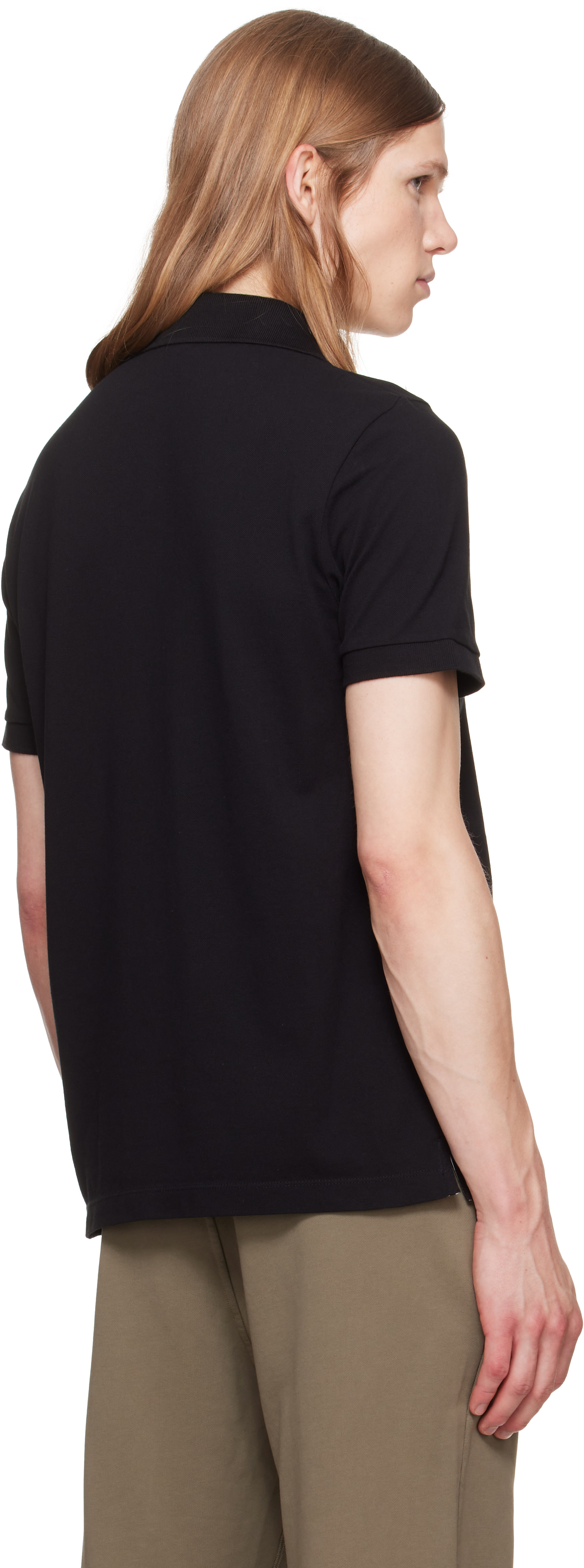 Stone Island: Black 2200008 Organic Cotton Piqué Stretch Polo | SSENSE